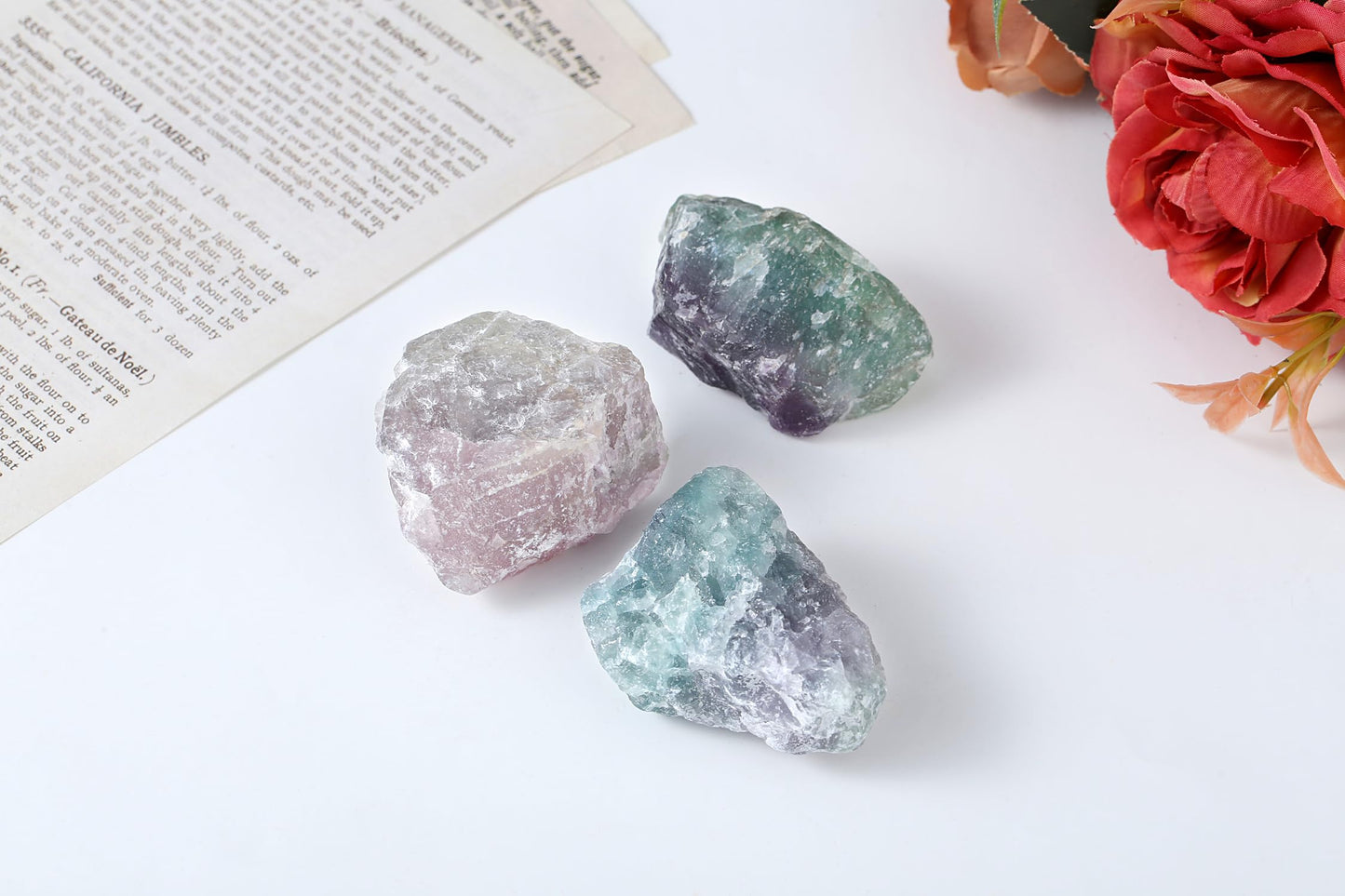 XIANNVXI Fluorite 1.8-2.2" Large Raw Crystals and Healing Stones Natural Rough Crystal Rocks for Decor Gifts Tumbling Cabbing Polishing Fountain Rocks 1PCS