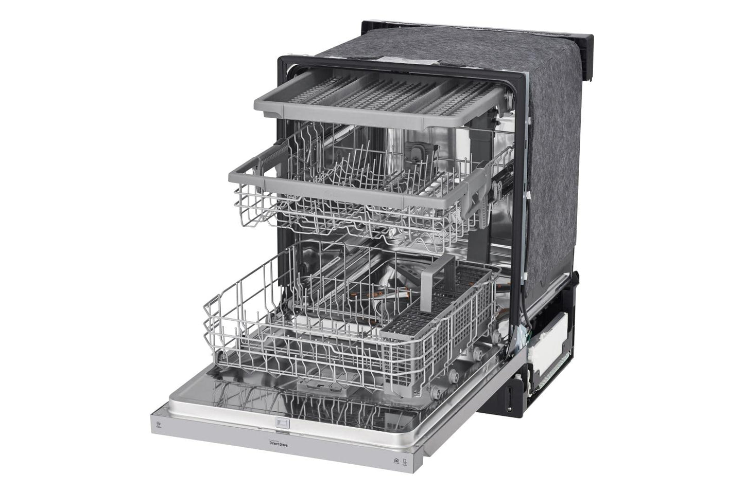LG 24″ QuadWash™ Front Control Built‑in Dishwasher LDFN4542S – EasyRack™ Plus, 3rd Rack, Fingerprint‑Resistant Stainless Steel