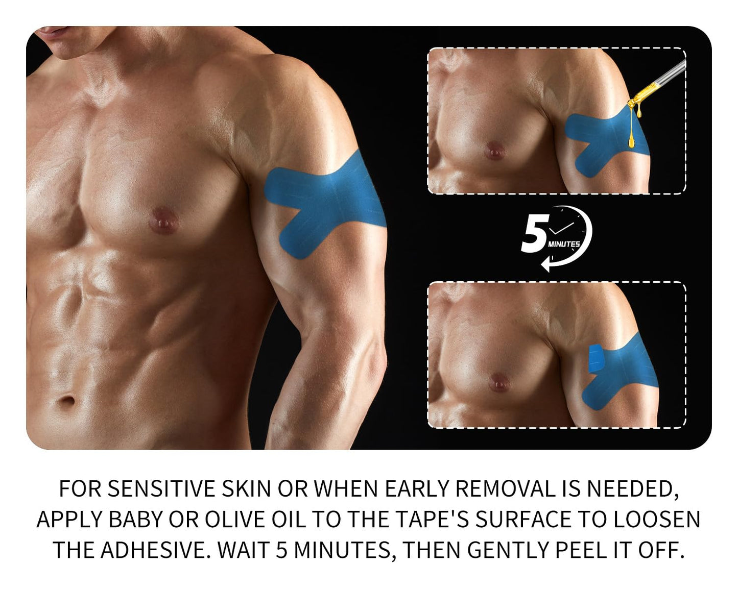 Kinesiology Tape β Waterproof and Hypoallergenic Athletic Tape for Muscle Support, Knee, Shoulder, and Ankle, 20 Strips (X-Form)