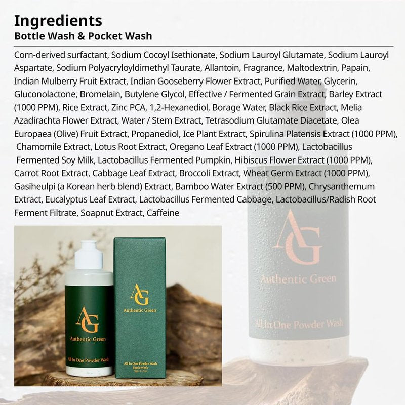 Authentic Green All In One Powder Wash γ
£ Portable Natural Cleanser For Face γ
£ Travel Friendly Skincare γ
£ Easy Dissolving Powder Formula γ
£ Hygienic Single Use γ
£ Botanical Extracts γ
£3g X 20P
