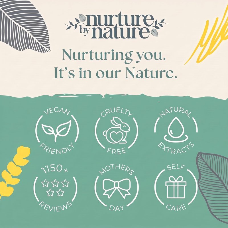 Nurture by Nature RELAX & UPLIFT Spa Kit for Women β Birthday Gifts for Women β 6 Piece Gift Basket with Hand Soap, Body Scrub, Hand Cream & More - Vegan Self Care Kit - Relaxation Gifts for Her