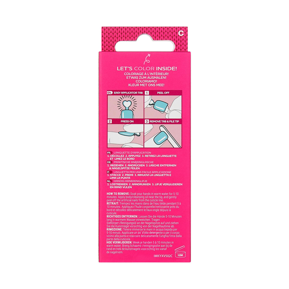 KISS imPRESS MINI Holiday Press On Nails for Kids, ‘Cozy’, Red, Child Size, Squoval Shaped, Mess-Free, Mom Approved, Non-Toxic, Breakaway Application Tabs, Nail File, 20 Fake Nails