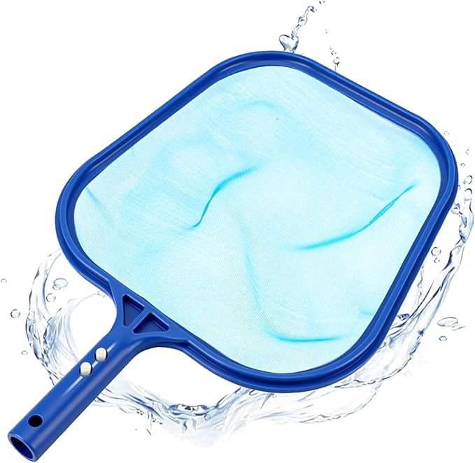 Pool Skimmer Net, Professional Swimming Pool Leaf Skimmer with Heavy Duty Frame, Fine Nylon Flat Mesh for Fast Debris Cleaning, for Above Ground & In-Ground Pools,16Ã10.8in (No Pole)