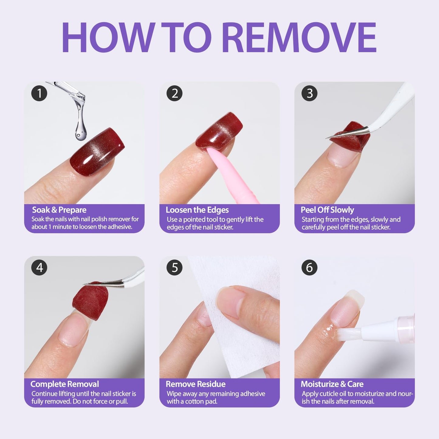 Makartt Semi Cured Gel Nail Strips Kit 2 Packs – Real Gel, Hema & TPO Free, 16 Sizes Anti-Lift Design, UV Required, Long Wear, Dual-Ended Tool & Prep Kit (Lavender Ombre)
