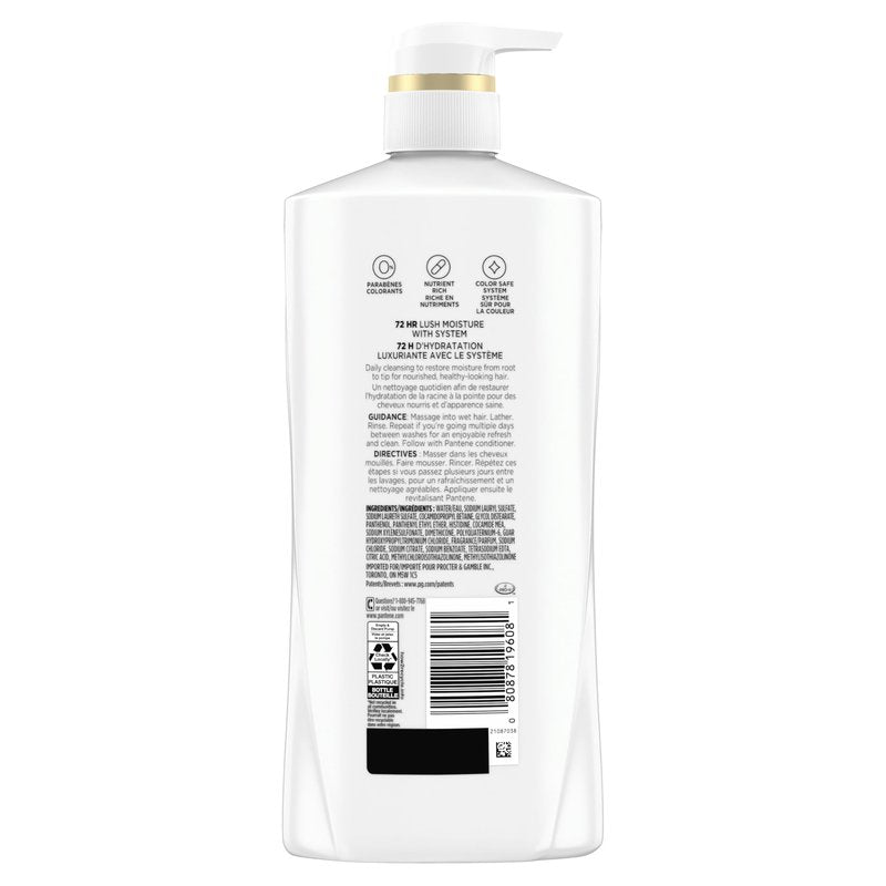 Pantene Shampoo & Conditioner Set, Daily Moisture Renewal - Pro-V Nutrients for Dry, Color-Treated, Straight to Curly Hair, 72-Hour Hydration & Softness, 52.8 Oz Total + Miracle Rescue Shot (0.5 Oz)