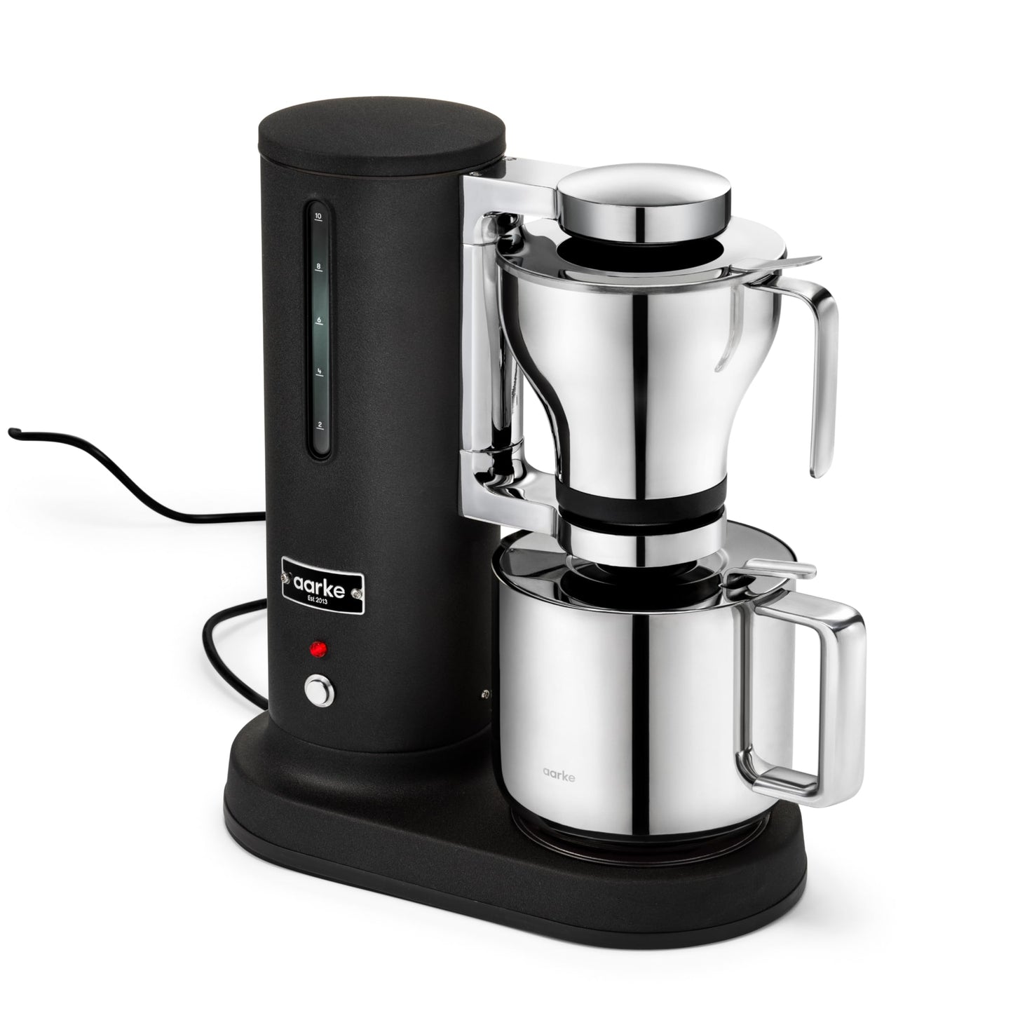 aarke Premium Coffee Maker and Thermal Jug Bundle - Luxury SCA-Certified Brewer with Blooming Mode and Vacuum Insulated, Designed and Engineered in Sweden, Matte Black