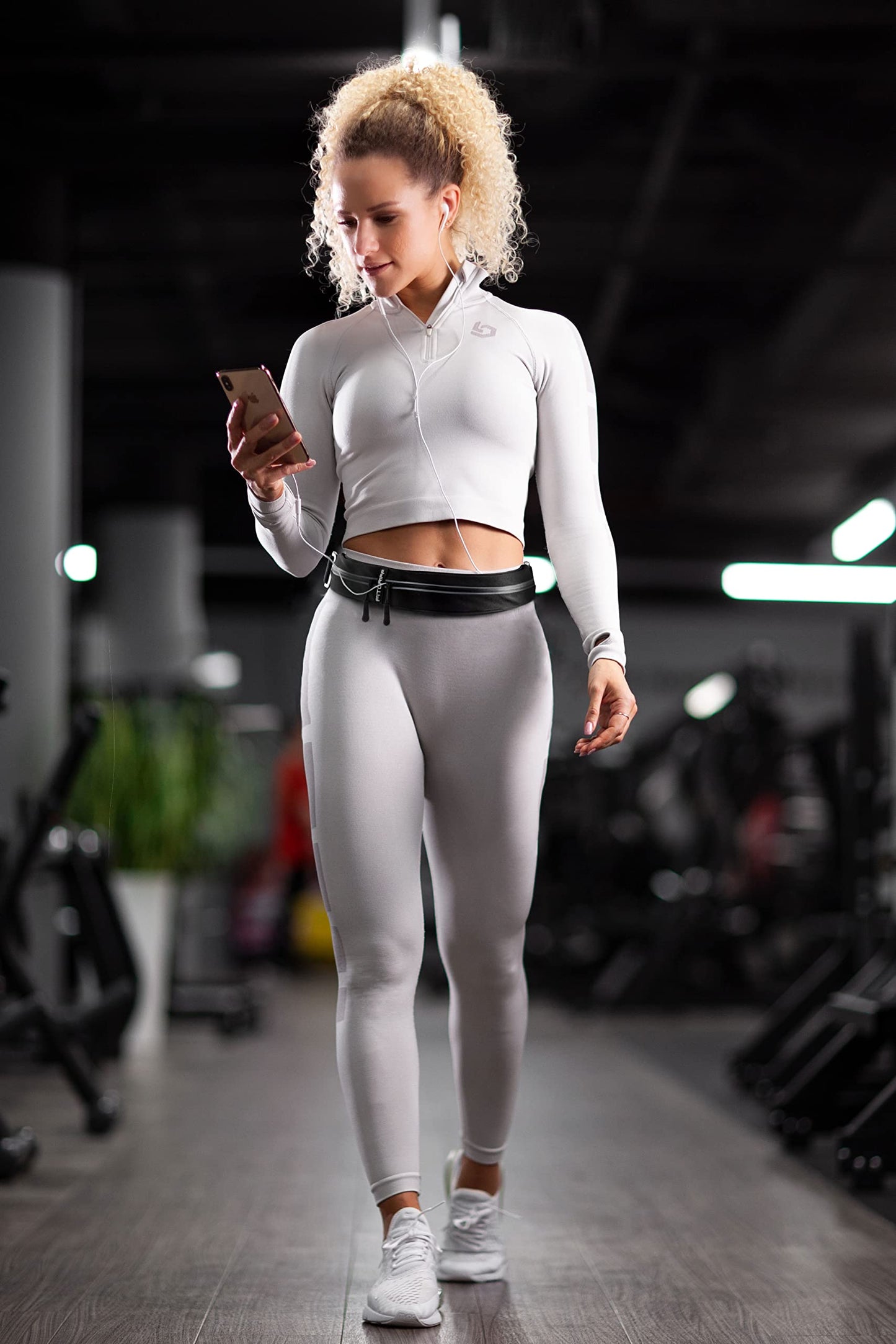 Fitgriff® Running Belt for Men & Women - Secure Jogging Pouch for Phone, Keys & Essentials - For All Cell Phones (Black, 24.5" - 35.5"" Waist Size)"
