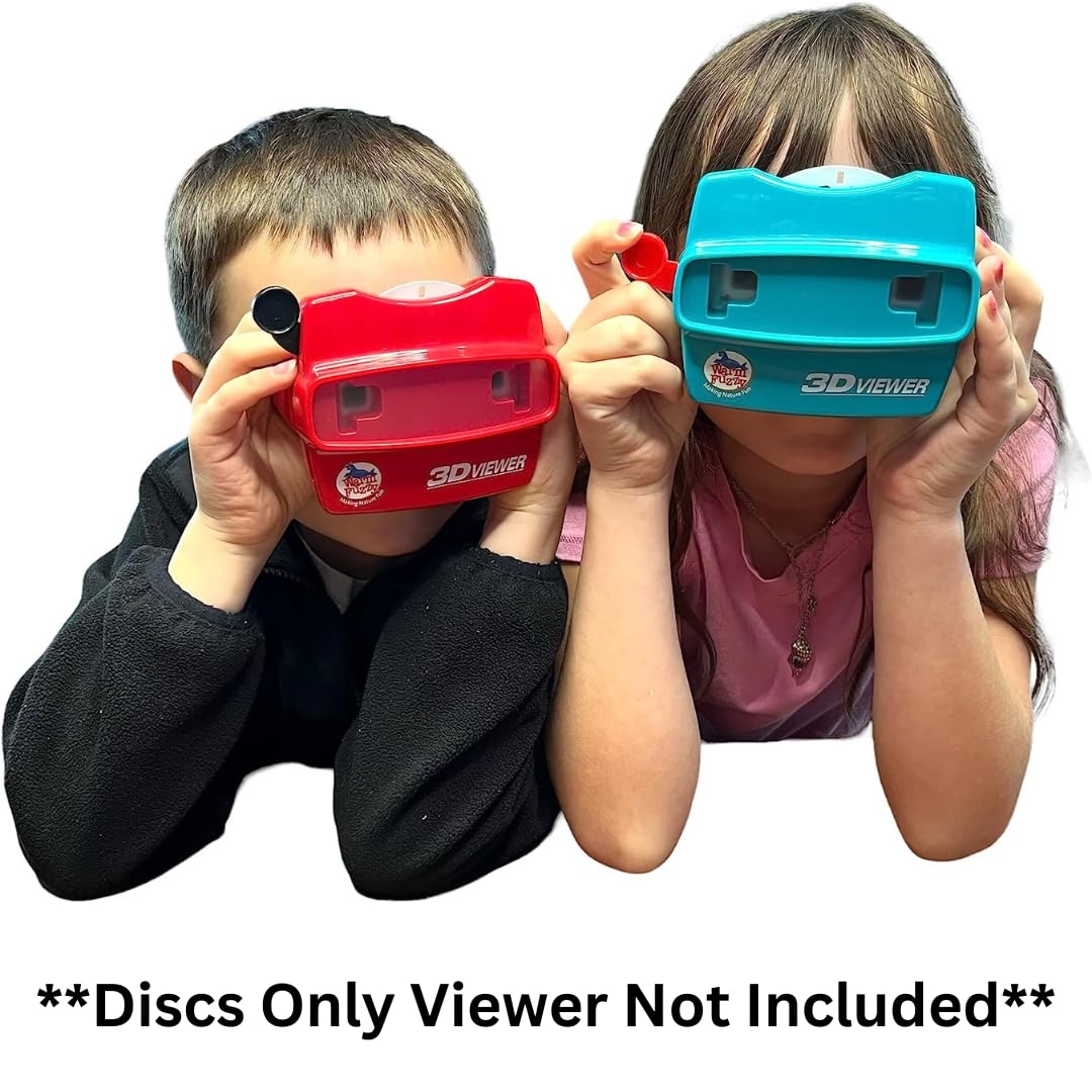 WARM FUZZY Toys Space & Dinosaur Viewfinder Reels - Kids & Adults, Classic 3D Reel, Retro Toys, 6 Slide with 42 HD 3D Images