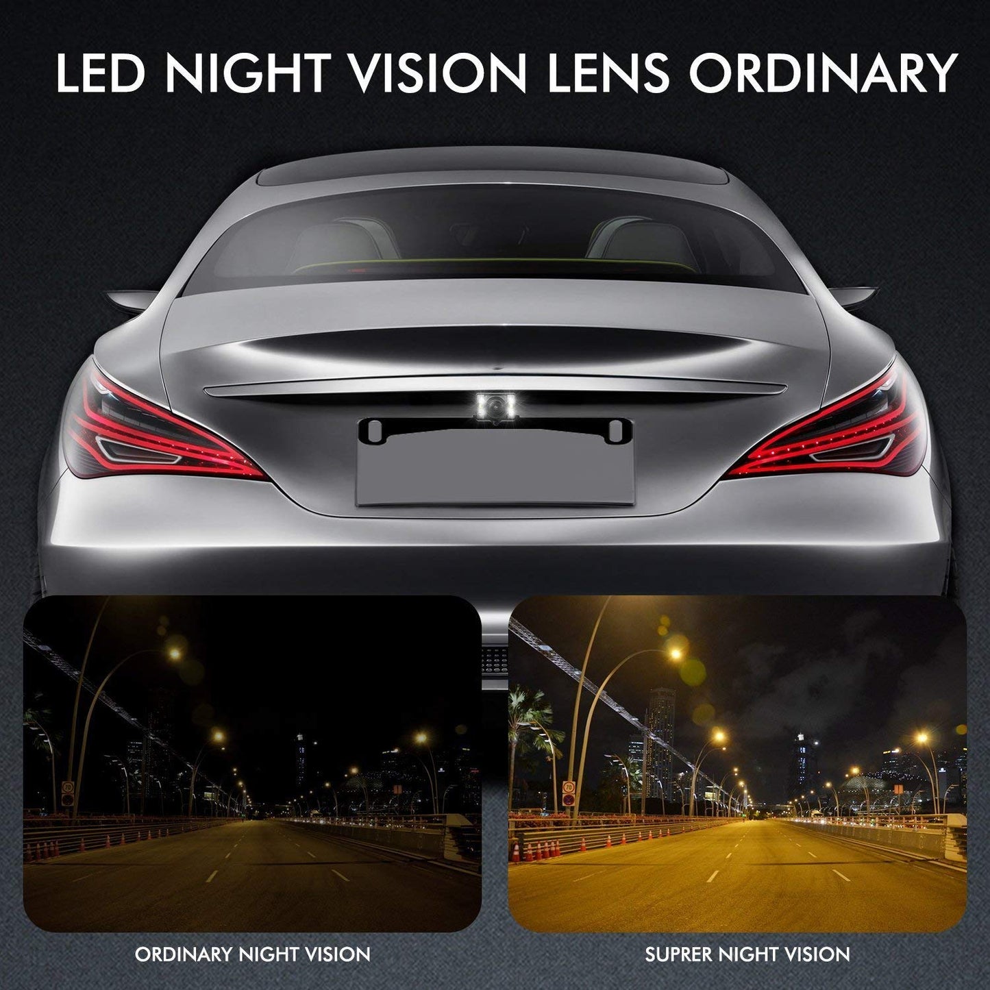 Rear View Mirror Camera with 4.3” Monitor: Super Night Vision OEM Rearview Mirror Backup Camera with IP 68 Waterproof Back Up Camera for Car, Rearview Mirror for Parking & Driving Safety AUTO-VOX T2