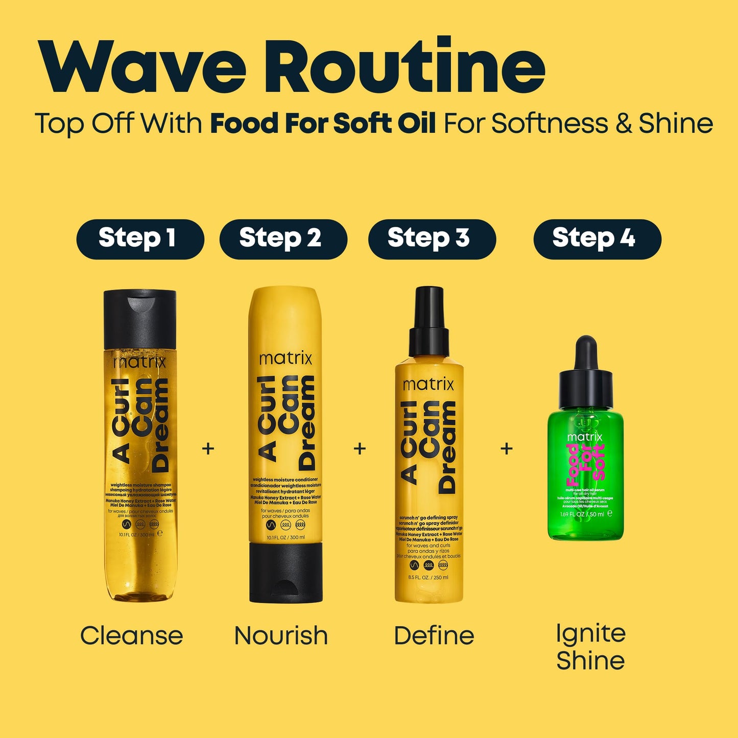 MATRIX A Curl Can Dream Weightless Moisture Shampoo and Conditioner Set | For Wavy Hair | All Day Frizz Control | With Manuka Honey Extract and Rose Water | Silicone Free