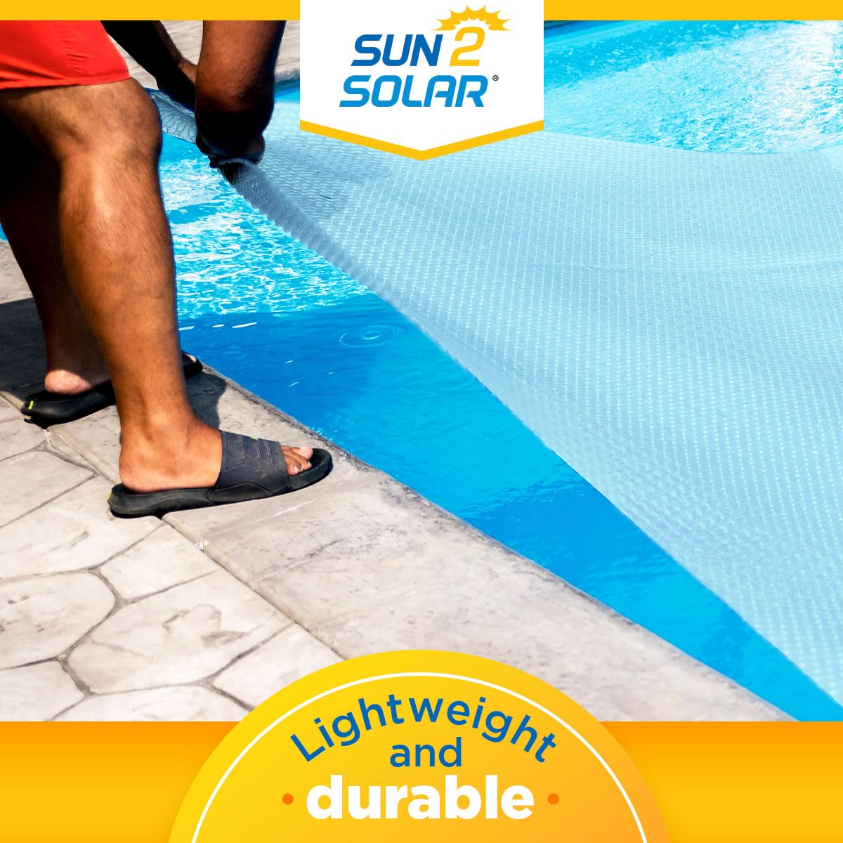 Sun2Solar Clear 18 ft Round Pool Solar Cover | 1600 Series | Heat Retaining Blanket for Inground and Above Ground Swimming Pools | Harness The Sun's Energy to Heat Pool | Bubble Heating Blankets