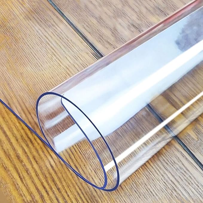 LovePads Clear Table Cover Protector, 35.4 x 59 Inch 2mm Thick Plastic Table Cover, Table Protector for Dining Room Table, Waterproof Dresser Cover Top for Kitchen, Coffee, Writing Desk