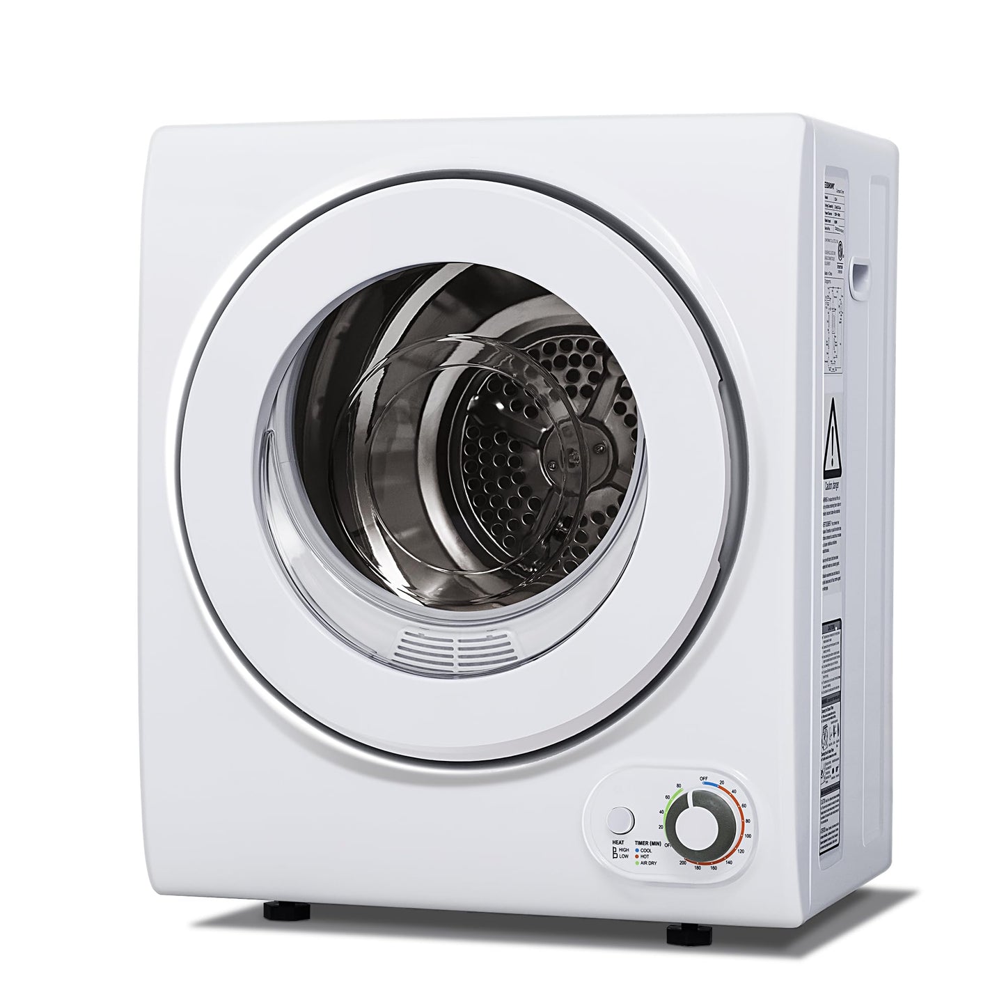 Temprium 3.5 Cu.Ft Portable Dryer for Clothes, 5 Drying Modes, 1400W Small Dryer, Upgraded Capacity, 120V Portable Dryers for Laundry, Clothes Dryer with Exhaust Hose for Apartments, Dorm, Home, White