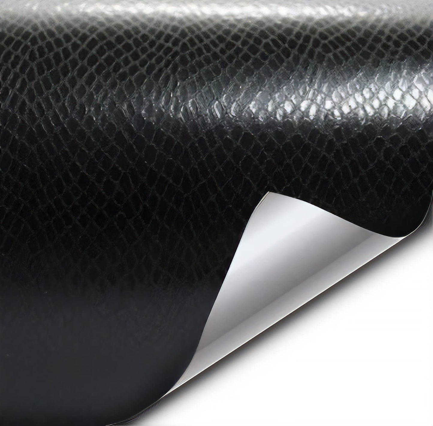 VViVID XPO Black Snake Skin Leather Vinyl Wrap Roll with Air Release Technology (25ft x 5ft)