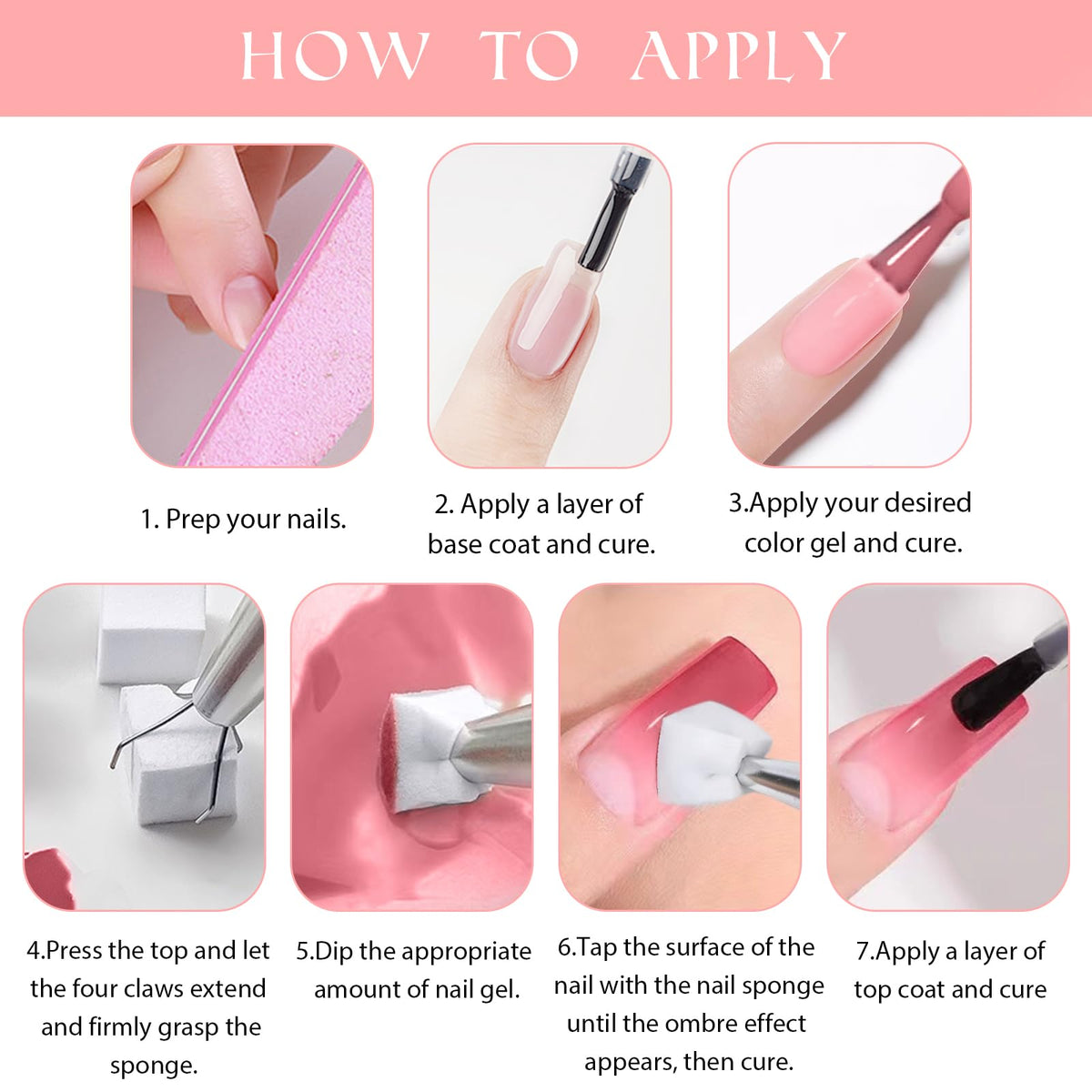 U-Shinein Gradient Painting Gel,9 Bright Spring Summer Colors Ombre 3D Sculpture Gel Painting Effect for Pigment Pat French Manicure Soak of UV Home Salon Easter Eggs Set