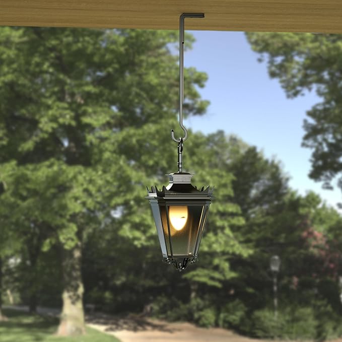 Saffruff 15 Inch 2 Black Pack Heavy Duty Outdoor Plant Hangers, Iron Hanging Plant Brackets for Hanging Plants Outside, Metal Plant Hooks Plant Wall Hooks for Hanging Lantern, Bird Feeder