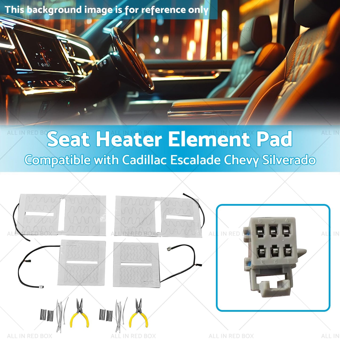 AutoZenith Seat Heater Element Pad Kit Compatible with Cadillac Escalade Chevy Silverado 1500