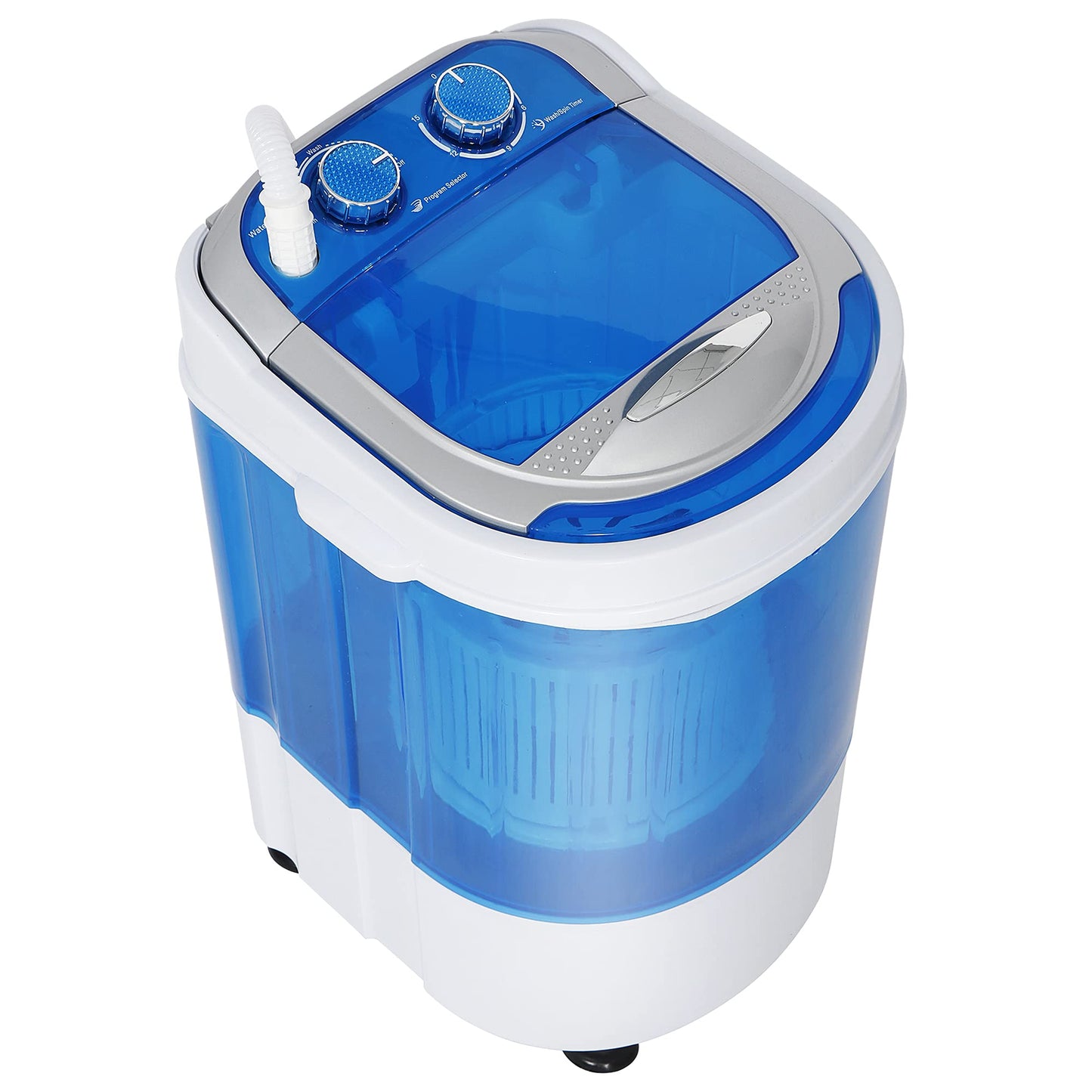 Saturnpower Portable Mini Washing Machine,Small Compact Laundry 4.4lbs Capacity Washer w/Spin Cycle Basket and Drain Hose Drum Washing Machine
