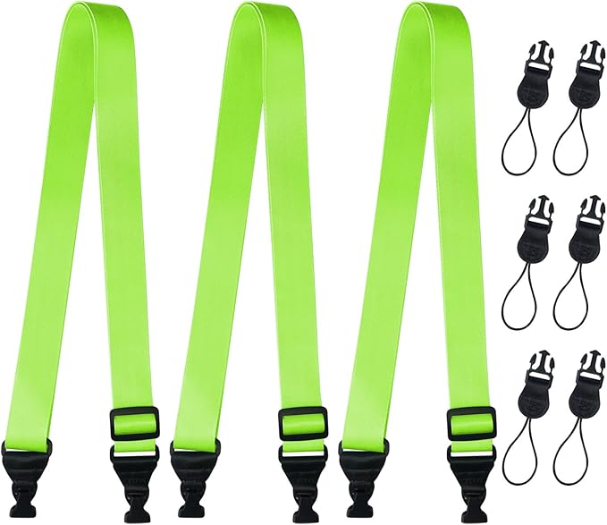 Adjustable 3 Pack iPad Strap:Comfortable Nylon Neck Strap Lanyard for Tablet Case,Camera Binocular Crossbody Laptop Luggage Bag(Fluorescent Green)