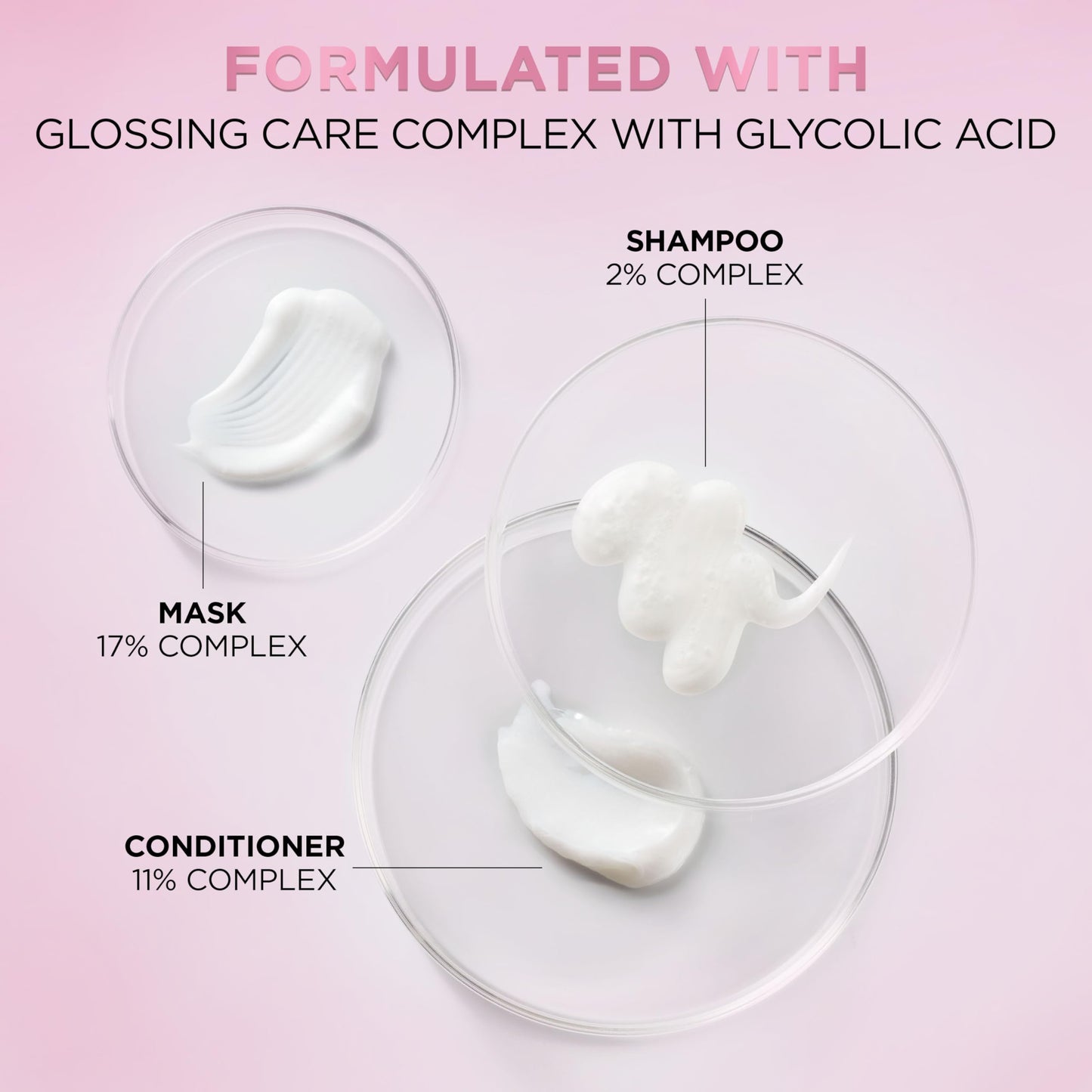 L'Oreal Paris Glossing Sulfate Free Shampoo and Conditioner Set with Glycolic Acid, Hair Care for Lasting Shine and Smoothness for Dull, Dry Hair, EverPure, 1 Kit