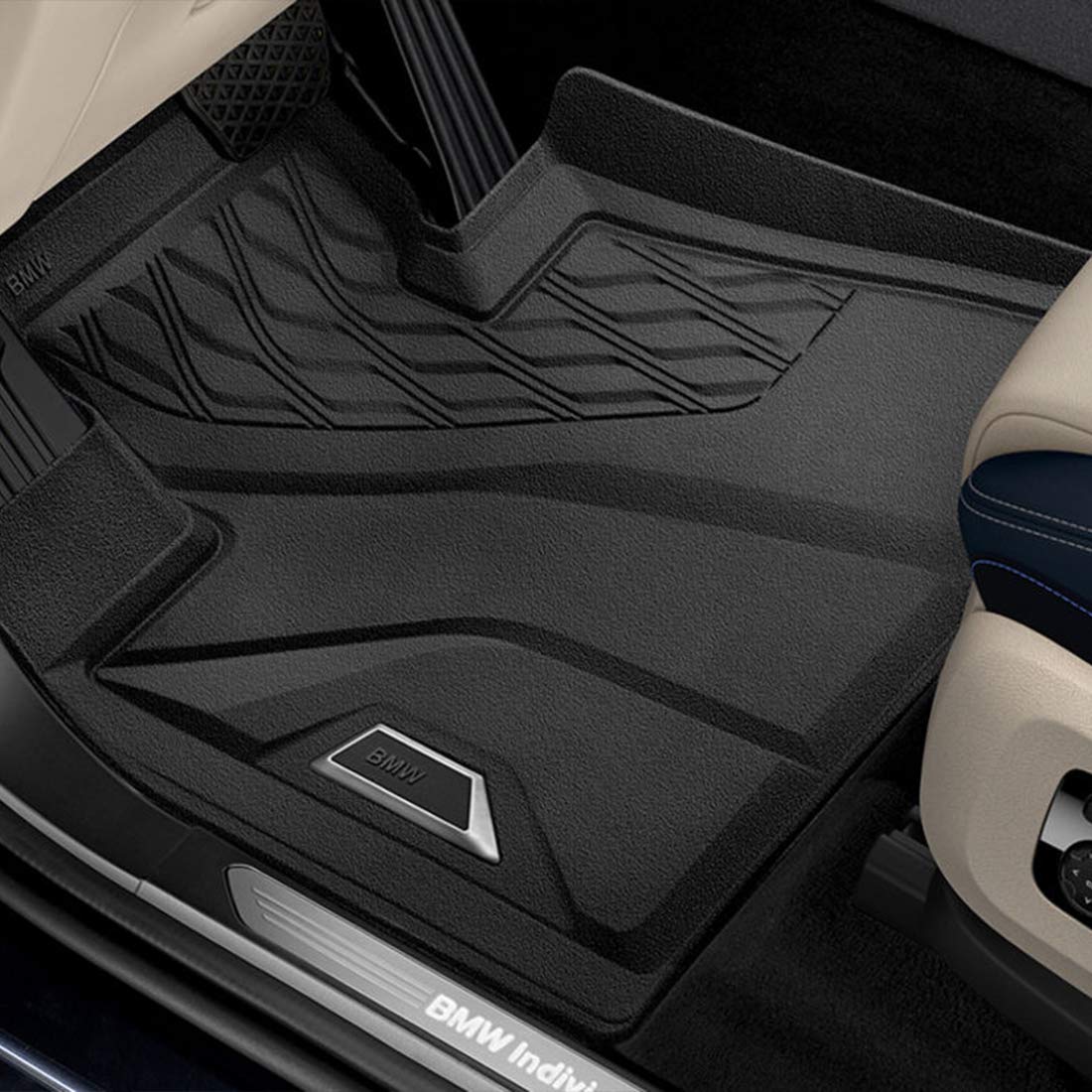 BMW 51472458559 Rubber Floor Liners for G05 X5, G06 X6 & G07 X7 (Set of 2 Front Liners)
