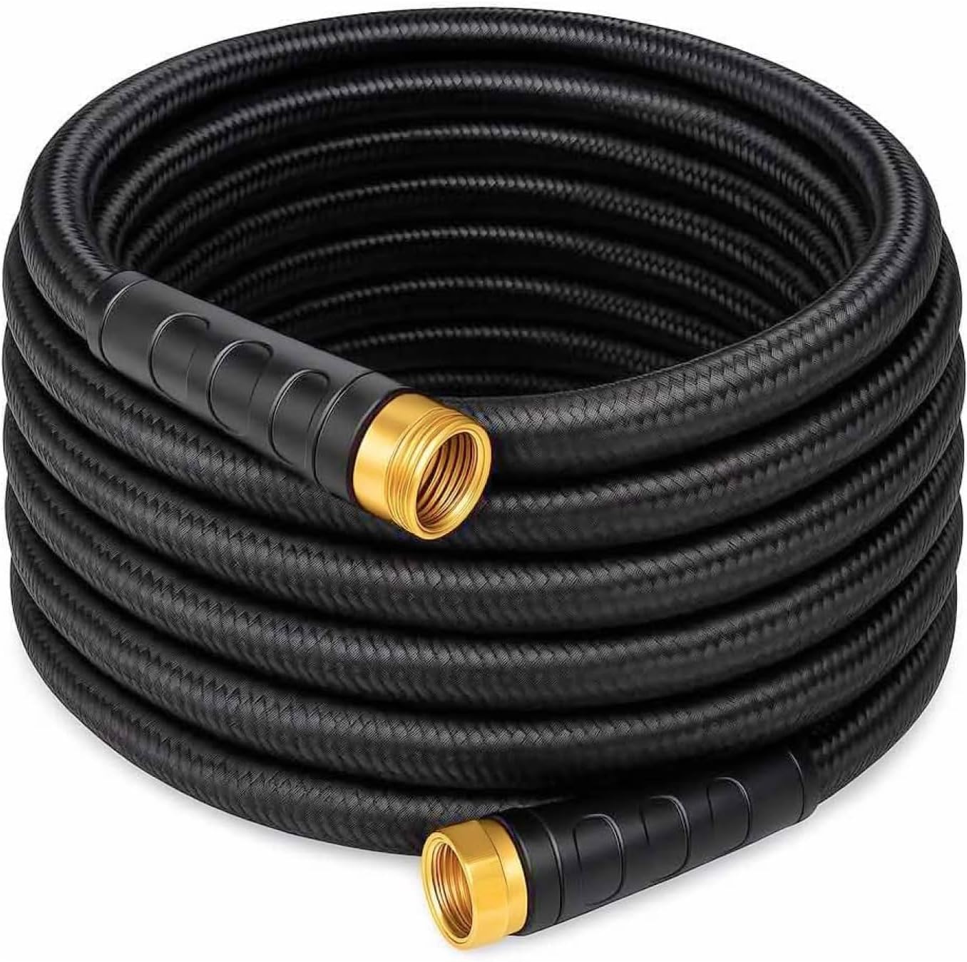 Flexible Garden Hose 50ft â Lightweight, Kink-Free Heavy Duty Water Hose â Abrasion Resistant All-Weather Garden Hose for Yard, Car, Outdoor Use