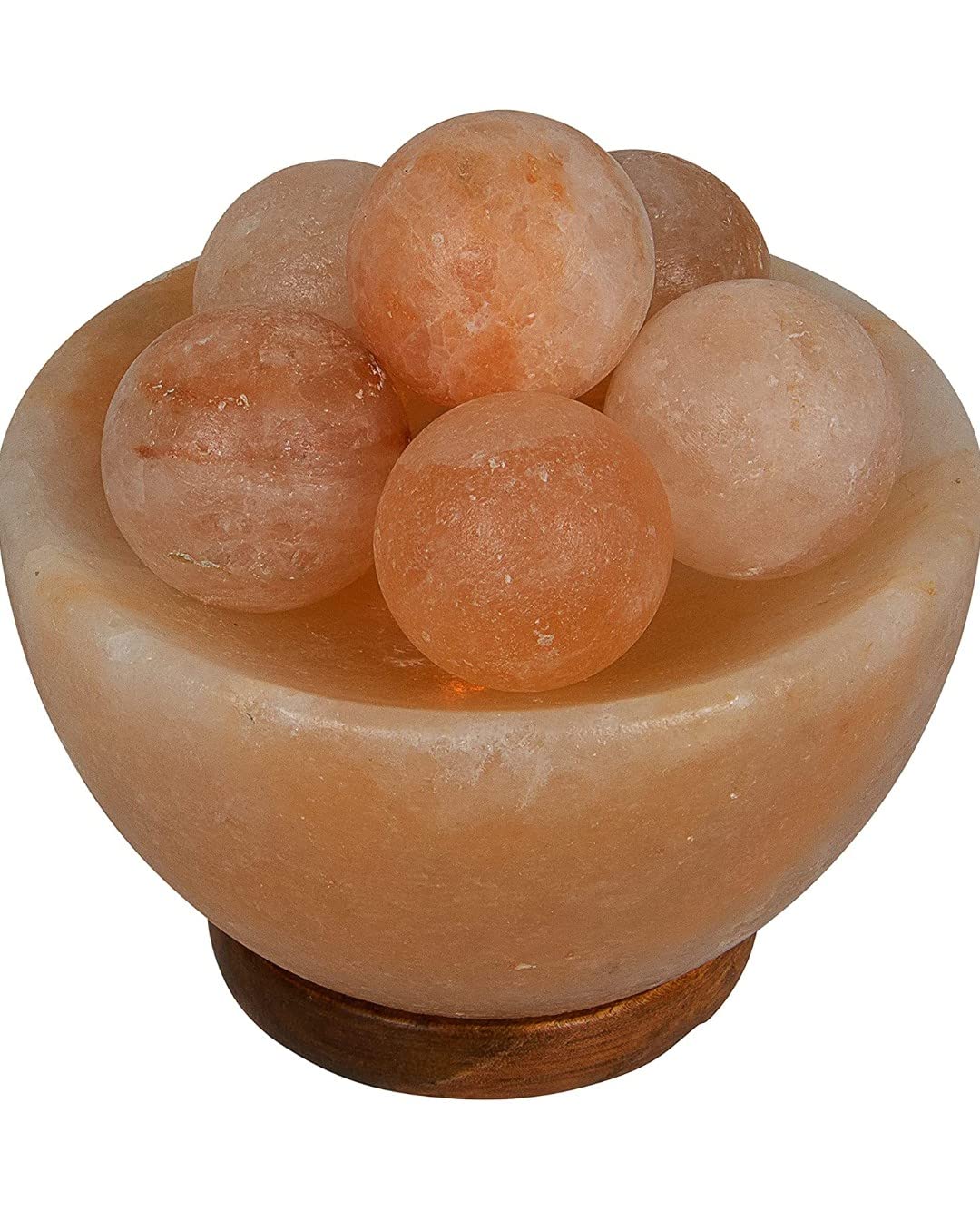 Kirit Gemstones Himalayan Rock Salt lamp for Positive Energy | Himalayan Salt Lamp Original (Fire Bowl with 6 Massage Ball)