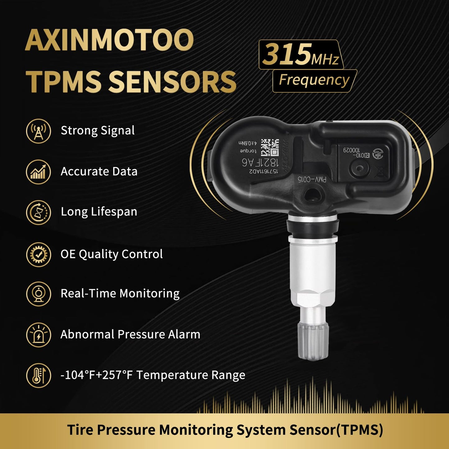 AXINMOTOO TPMS Sensor, 4PCS 315MHz Tire Pressure Monitoring Sensor Replacement for Toyota Avalon 2016-2018, Tacoma 2016 2017, Camry 2015 2016 2017 2018 L4 2.5L 2.7L V6 3.5L 4260706030 4260748010