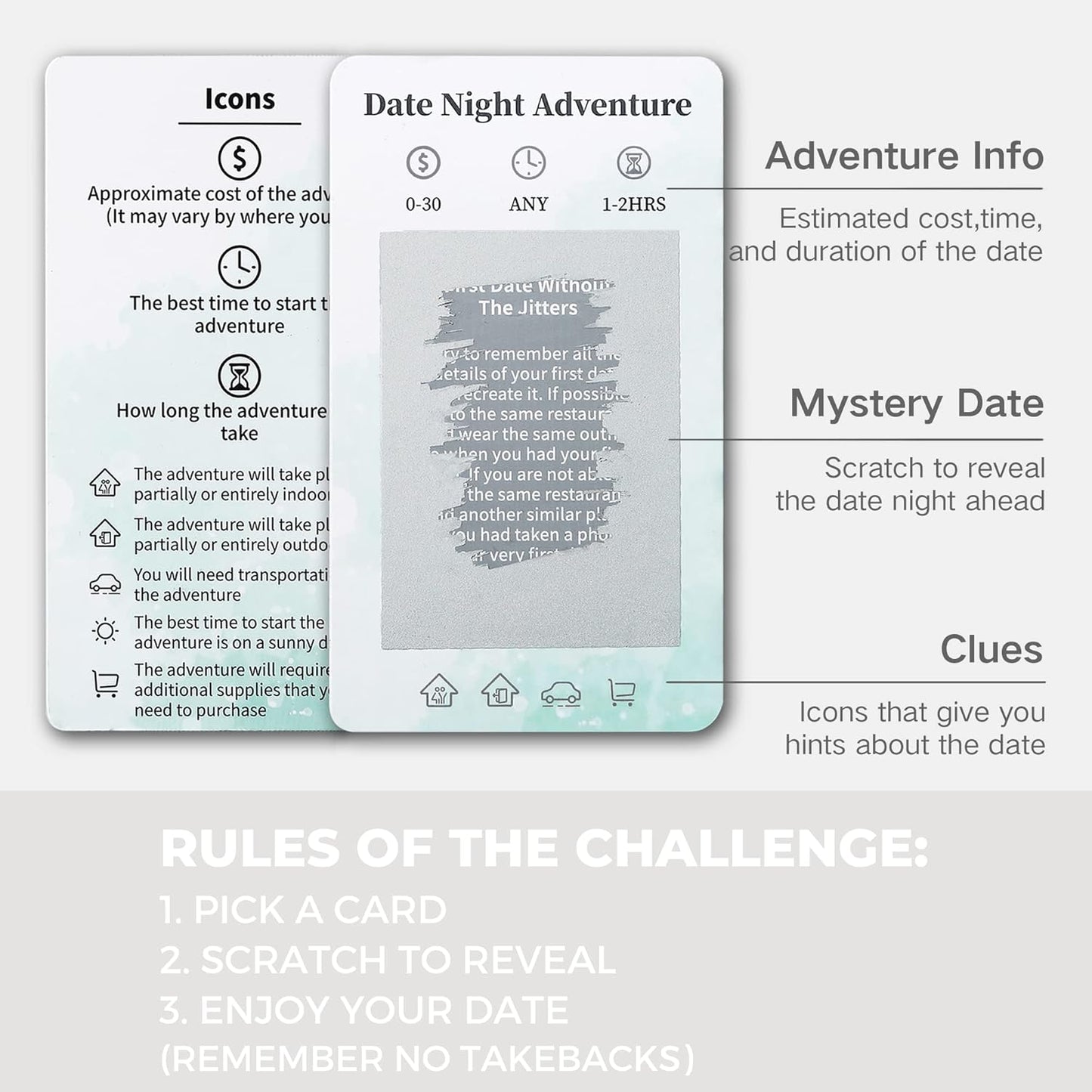 40 Date Ideas for Couples, Unique Scratch Off Date Night Games with Adventure Keepsake Album Book,Romantic Couple Gifts for Him Boyfriend Anniversaries, Newlywed Wedding Gifts for Bride Wife Husband