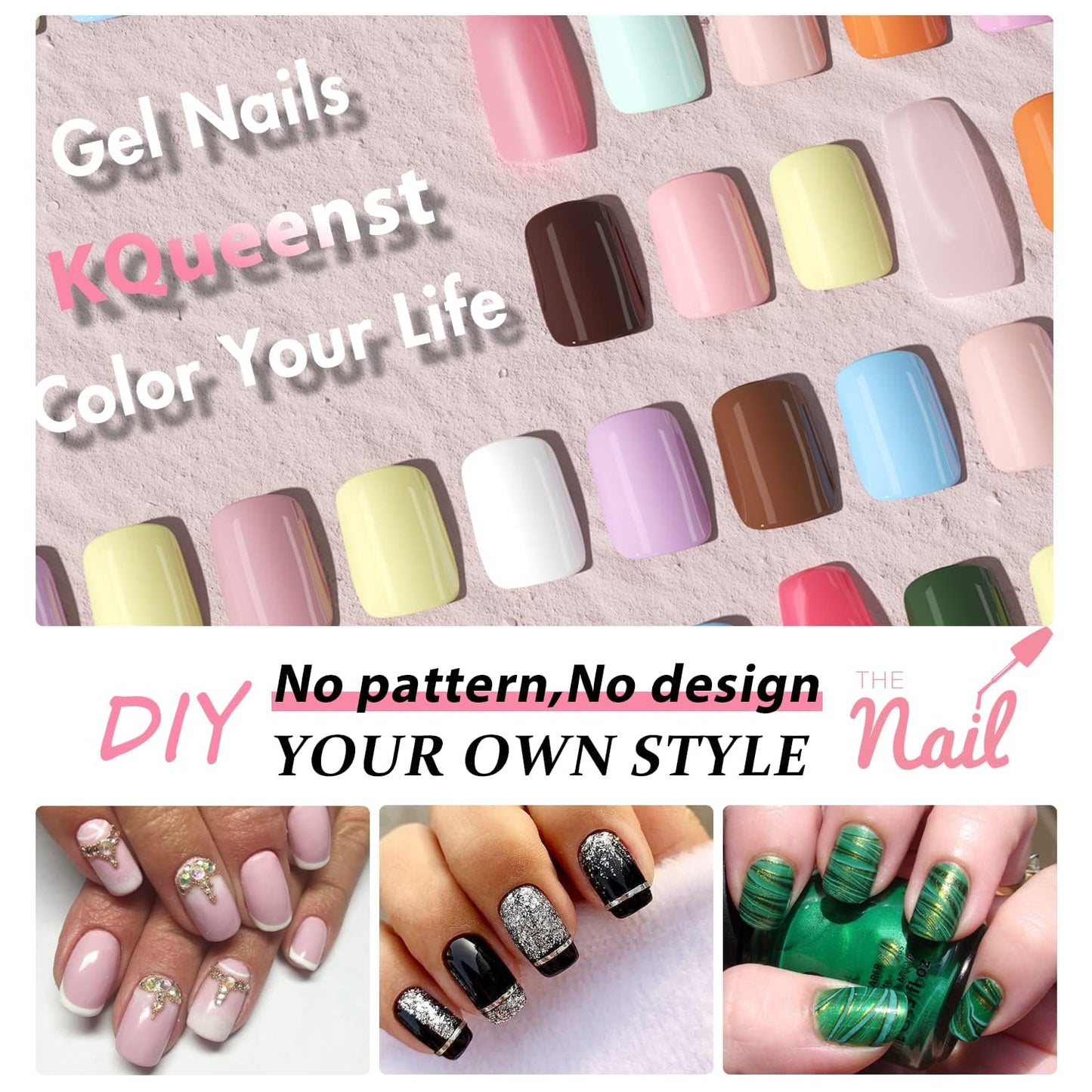 KQueenest Taupe Press on Nails Short Squoval Solid Color Glue on Nails Short Fit & Natural Small Gel Fake Nails Press on Reusable Acrylic Nails Set in 24 Pcs