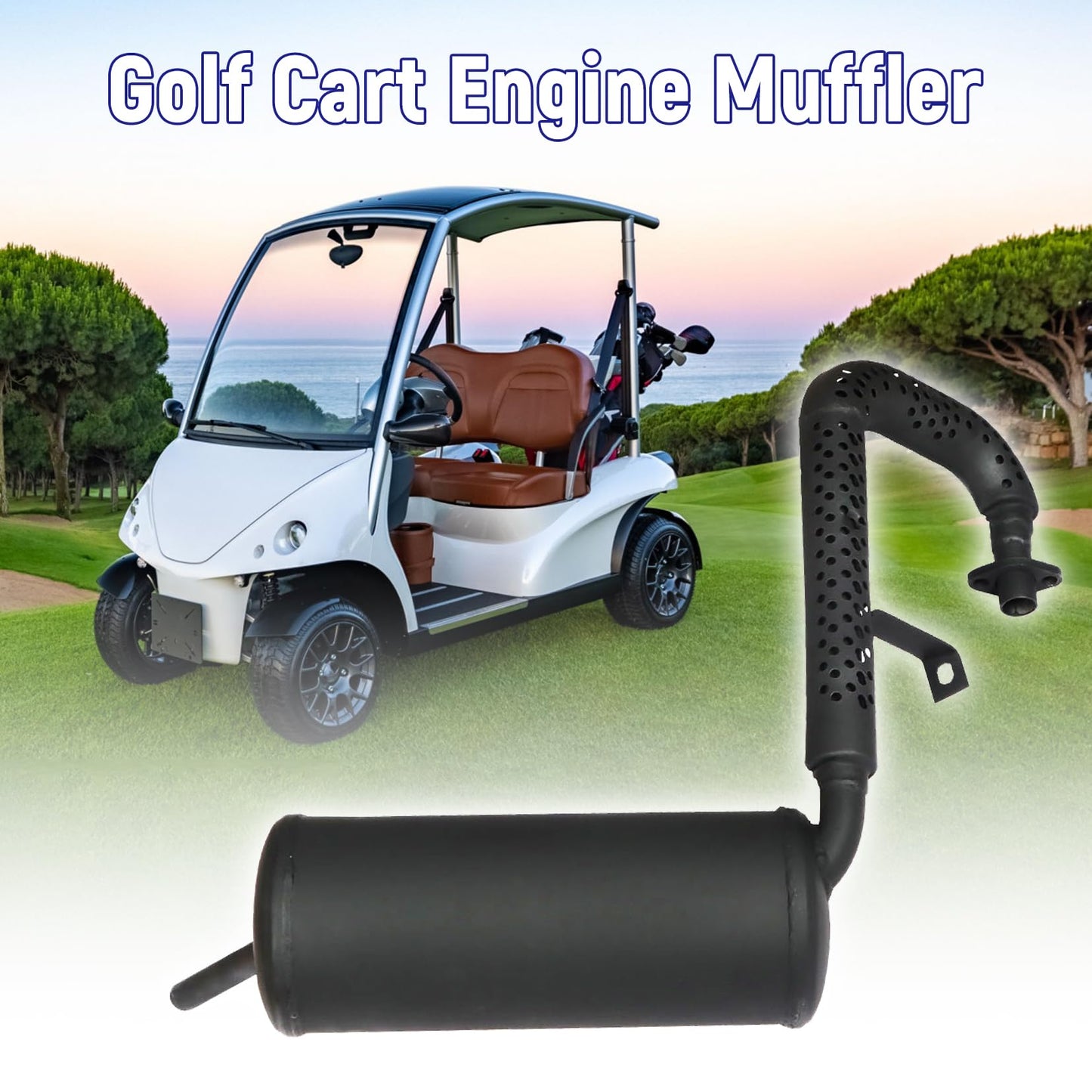 SEBLAFF Golf Cart Engine Muffler FE290 Replacement for 1994-2014 Club Car DS Gas Golf Carts 101859301