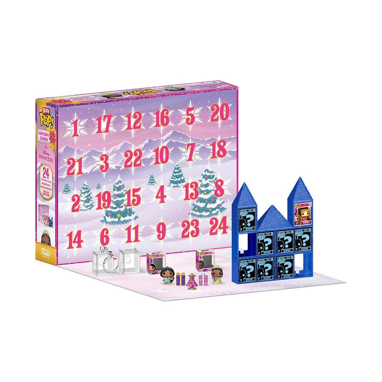 Funko Pop! Bitty Countdown Calendar: Disney Princess - 24 Days of Surprises - Collectible Vinyl Mini Figures - Mystery Box - Gift Idea - Holiday Present for Kids - Christmas or Birthday Countdown