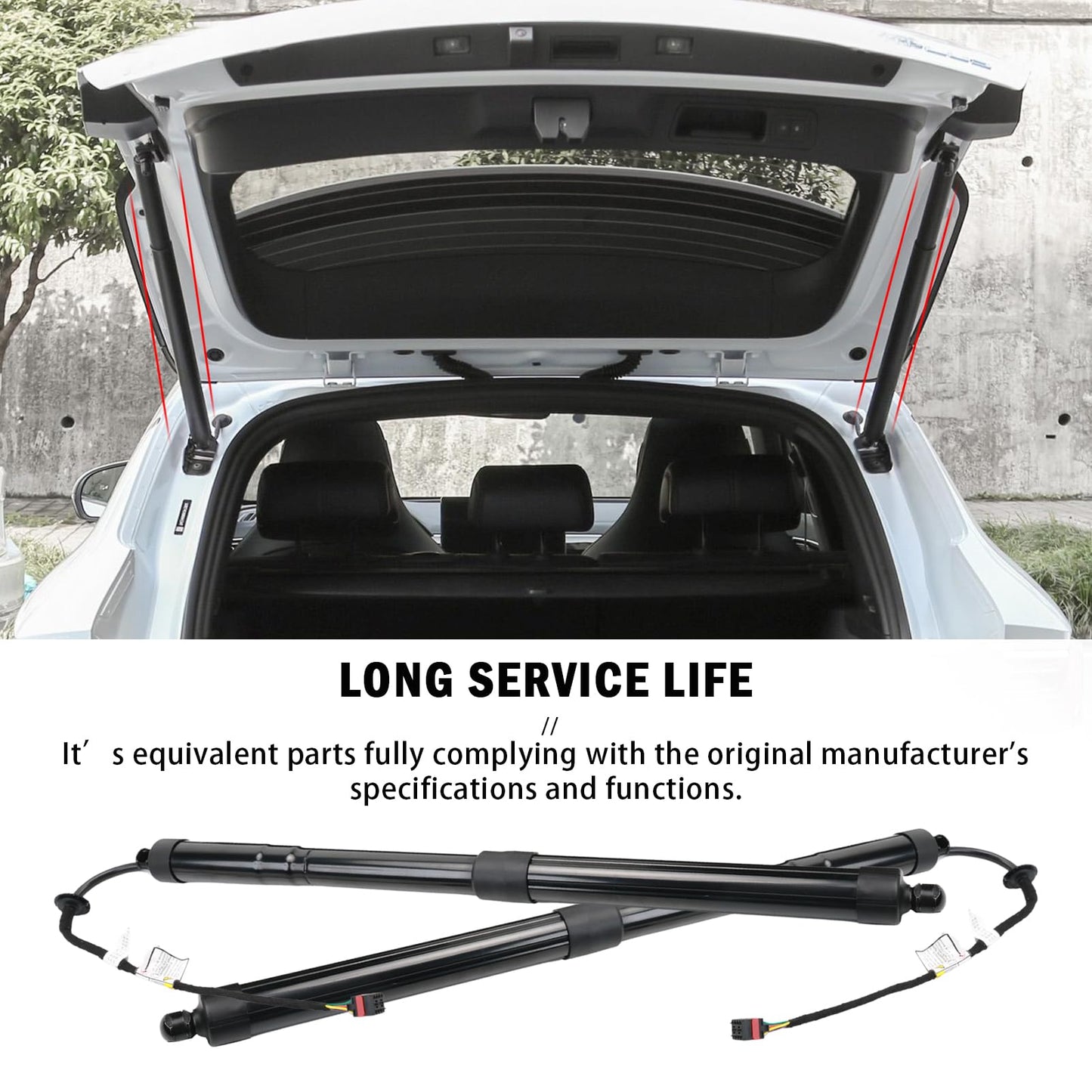 2Pcs Rear Tailgate Power Lift Supports Struts Compatible with Hyundai Santa Fe Sport 2.0L 2.4L 2015-2018, Rear Left & Right Electric Trunk Power Liftgate 817702W600 817802W600, Liftgate Actuator