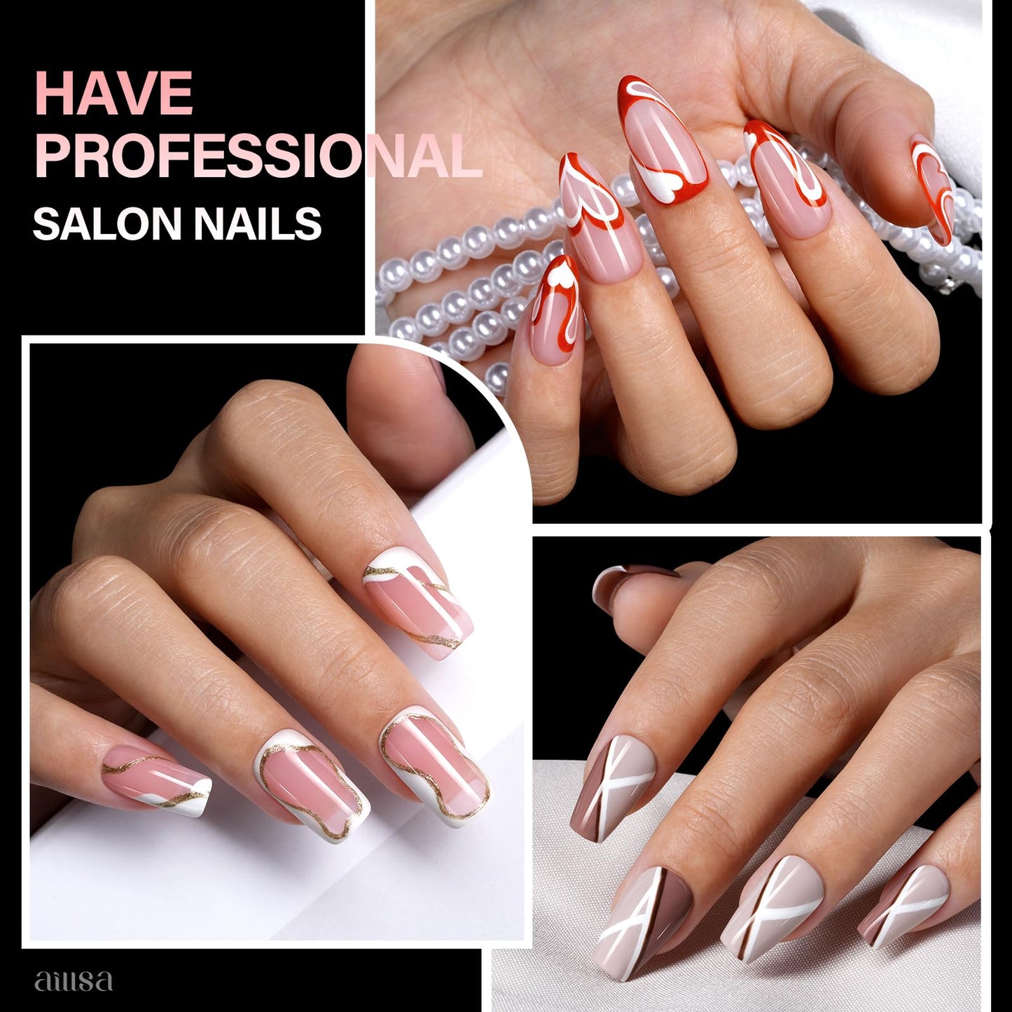 AILLSA Extra Short Coffin Nail Tips - 15 Sizes 240pcs Half Matte Pre-shaped Short Nails Tips, Full Cover Clear Press on Gelly Tips for Home Salon with Storage Box