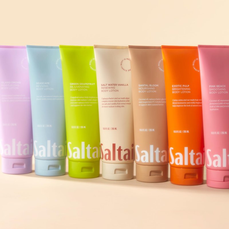 Saltair Body Lotion - 2 Pack Moisturizing Lotion For Dry Skin. Pink Beach Scented Hydrating Body Cream with Nourishing Moisturizer Formula. Skin Care for Women and Men. 2x 10oz Tubes
