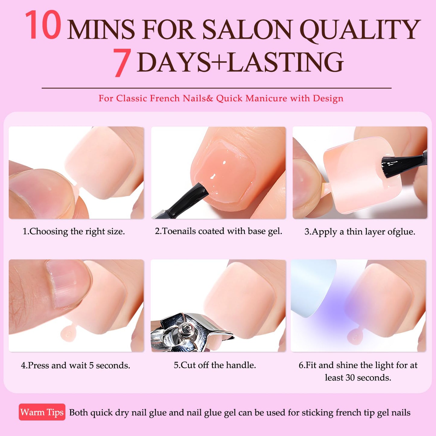 Lifextol 120PC Pink Press on Toenails for Women Fake Toe nail Press ons Acrylic Toe Press on Nails Set, Pink Press on Toe Nails Press on Fake Toenails Press ons Acrylic Toe Nail Tips Kit & Glue Tab-Q