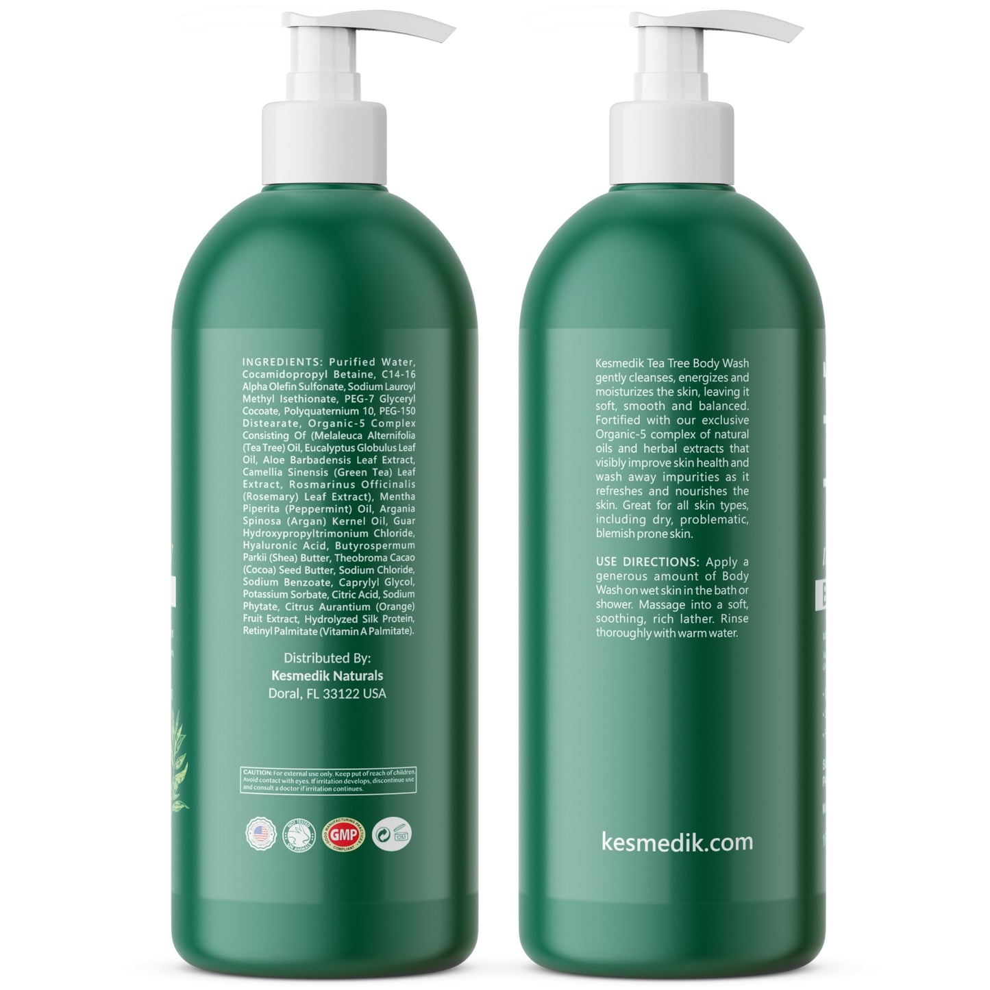 KESMEDIK Tea Tree Body Wash MaxTherapy, Itchy Skin Relief Soap, Soothes Jock Itch, Athlete's Foot, Acne, Eczema, Psoriasis & Sensitive Skin, Intimate Wash, Men & Women, 2-Pack, Original Edition