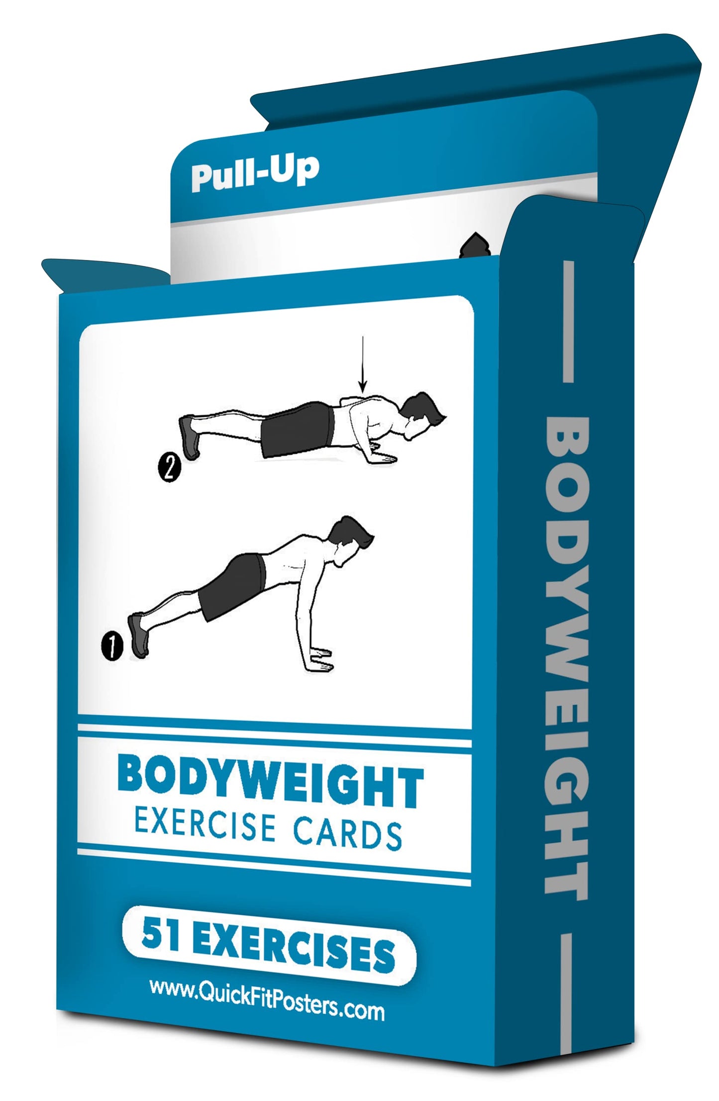Bodyweight Exercise Cards - Fitness Playing Cards with Over 50 Body Weight Workouts - 2.5" x 3.5"" (Standard Playing Card Size)"
