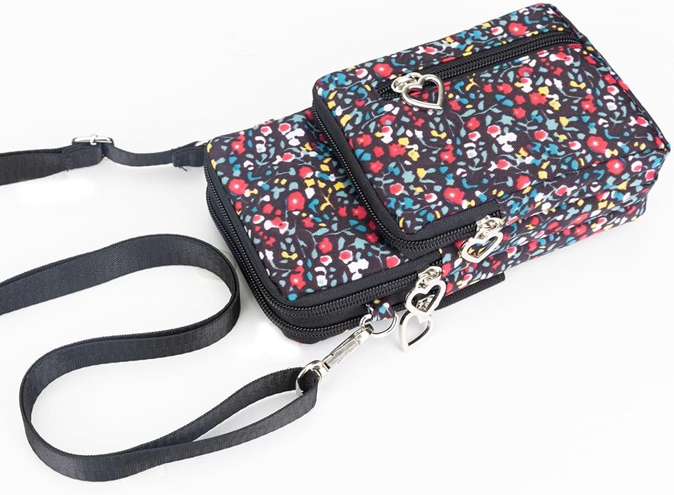 JANKS Small Crossbody Bag for Women - Mini Phone Purses with Crossbody Strap and Wallet - Nylon Arm Bag
