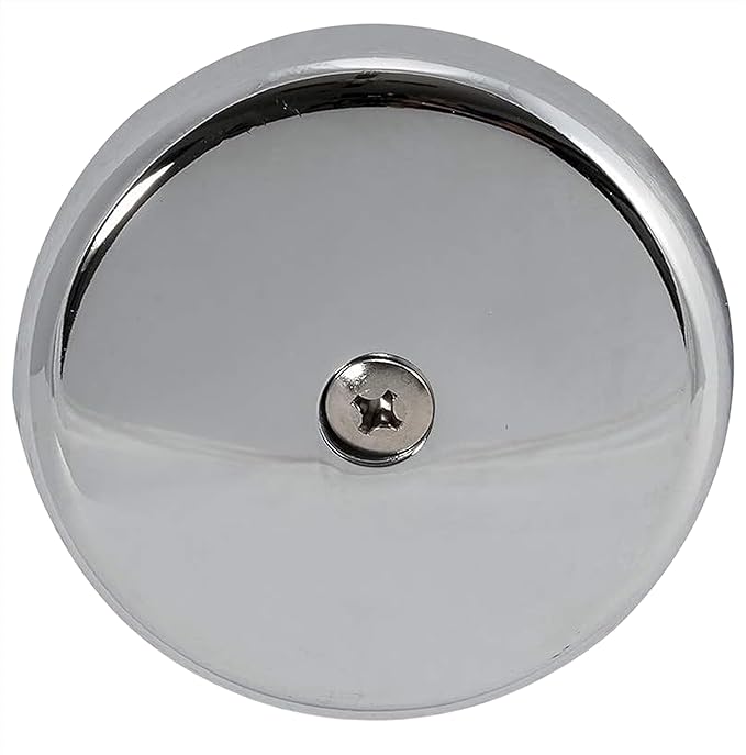 EZ-FLO 1-Hole Bathtub Overflow Face Plate with Screw, Chrome Finish, 35247