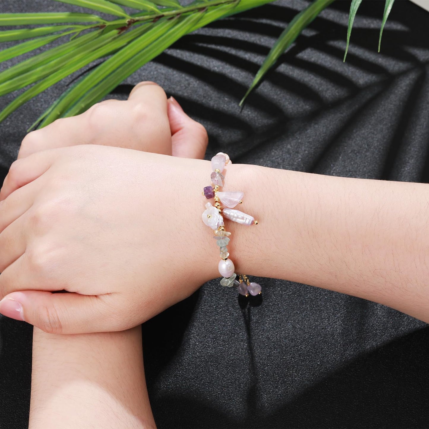 LWQQWL Baroque Pearl Bracelet for Women Natural Pearl Bracelet Healing Stone Bracelets Pearl Jewelry Gift