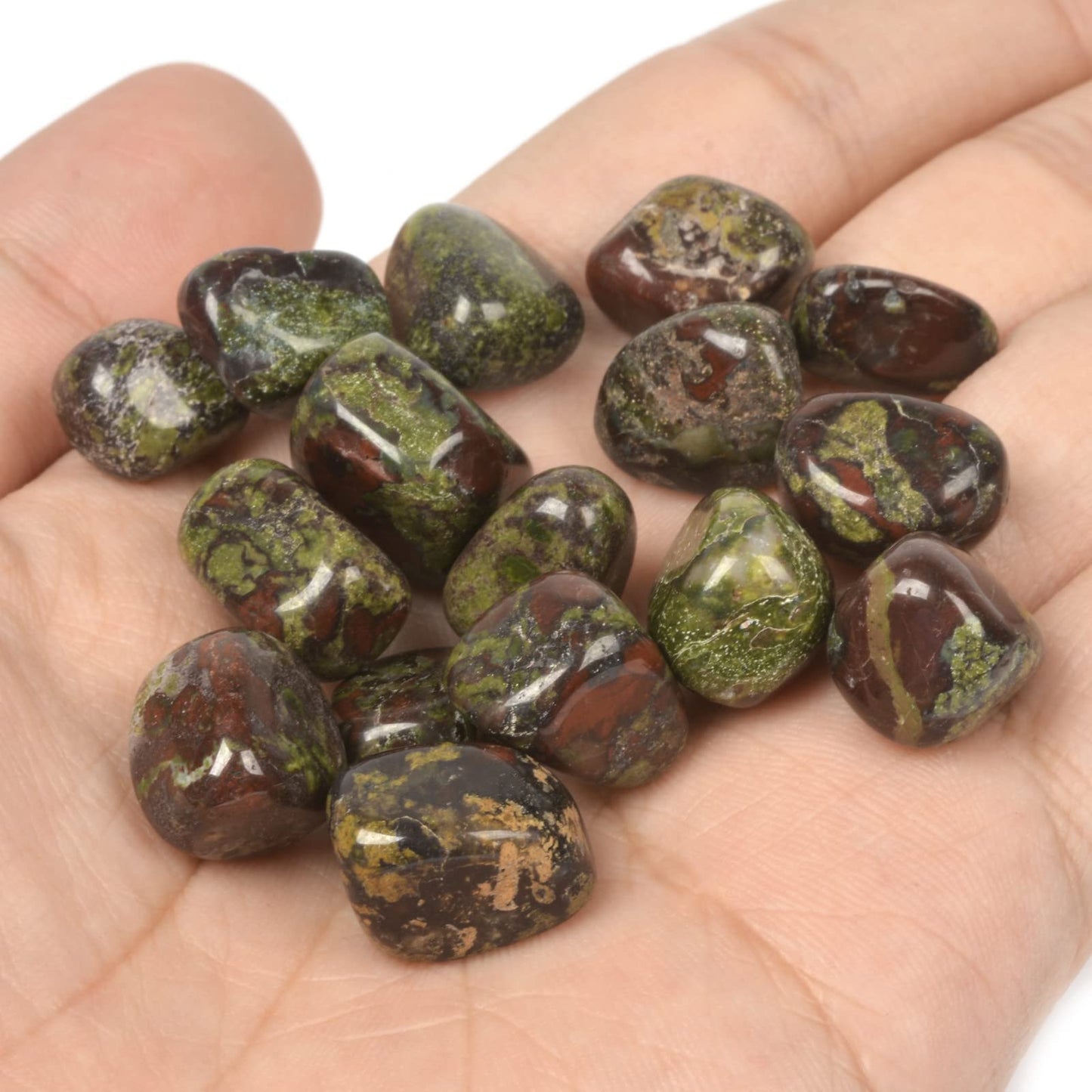 Dragon Blood Jasper Polished Chips Crushed Tumbled Stone Crystal Healing Embellishments 100 grams