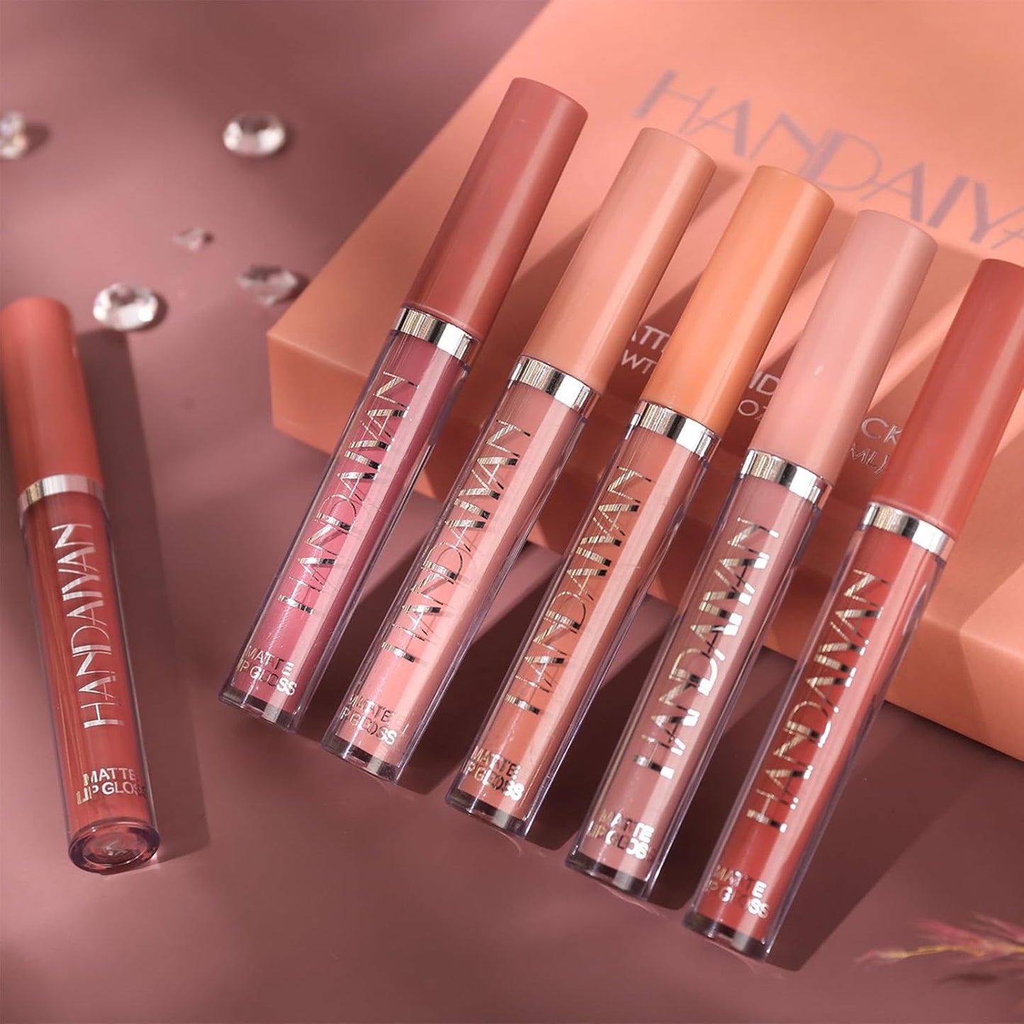 PHOERA Foundation,6Pcs Matte Liquid Lipstick Makeup Set, Matte liquid Long-Lasting Wear,PHOERA Makeup Foundation Full Coverage(101- Porcelain)