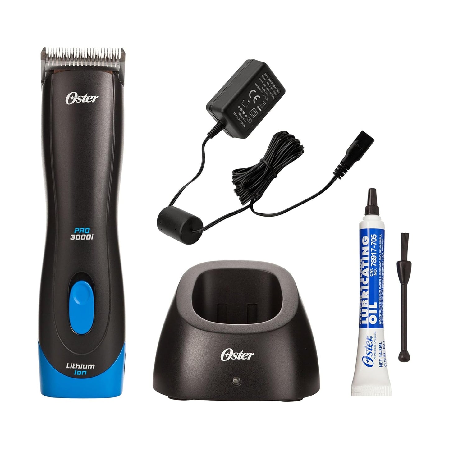 Oster Professional Cordless 3000i Dog & Animal Clippers - Pet, Livestock & Dog Grooming Clippers - Ergonomic, Heavy Duty Design - Includes Size 10 CryogenX Blade, Battery & Charging Stand