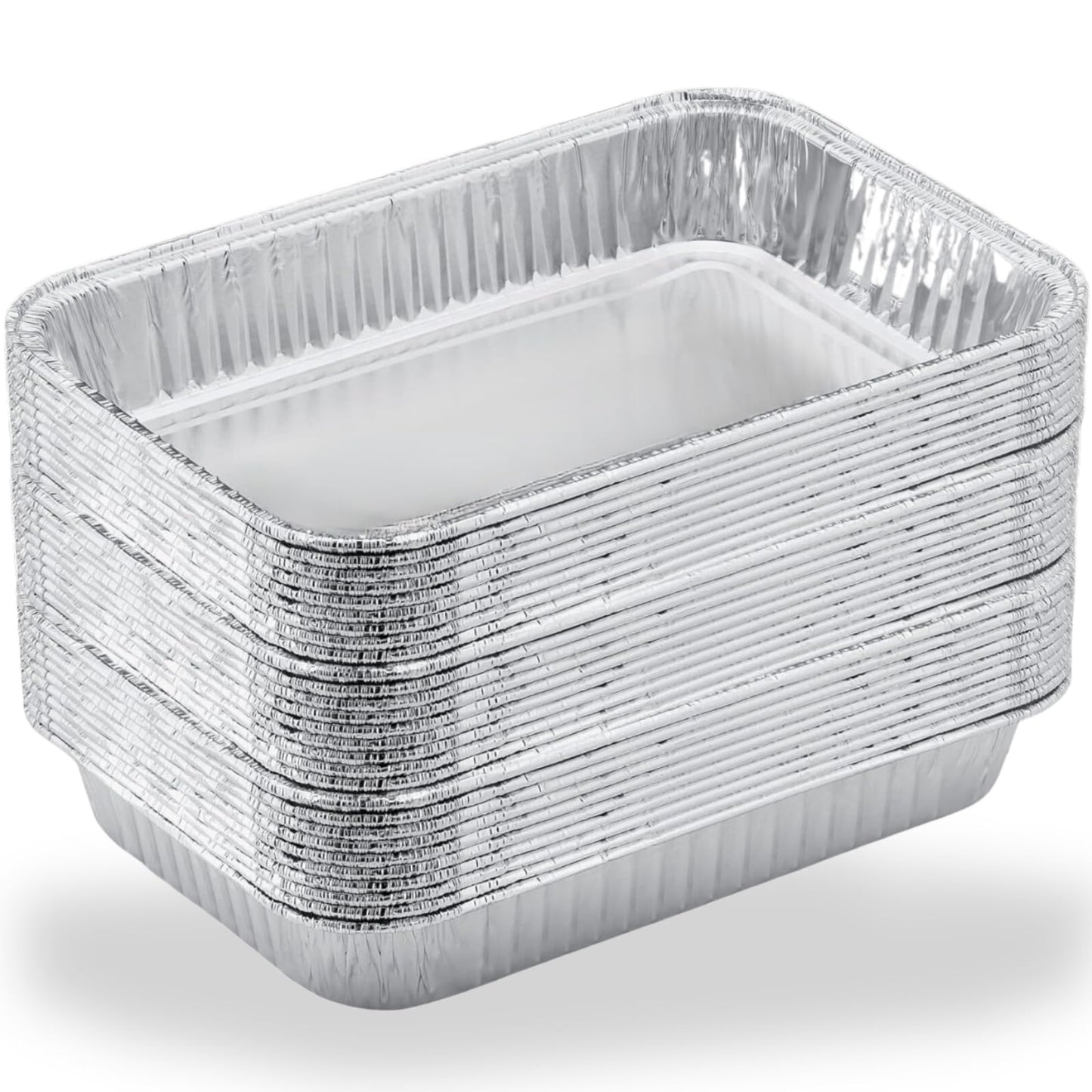 Matchwaves Drip Pans for Weber, Disposable Aluminum Foil Grease Trays for Weber Grills, Universal Replacement Liners for Weber Series, 8.6" x 6" - 50 Pcs
