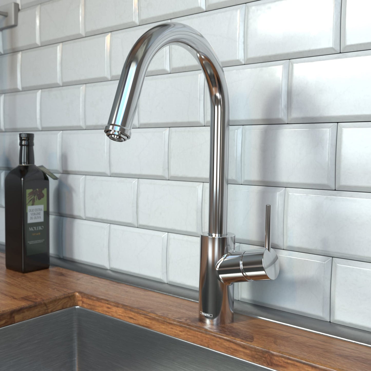 hansgrohe Talis S² Chrome High Arc Kitchen Faucet, Kitchen Faucets with Pull Down Sprayer, Faucet for Kitchen Sink, Magnetic Docking Spray Head, Chrome 14872001