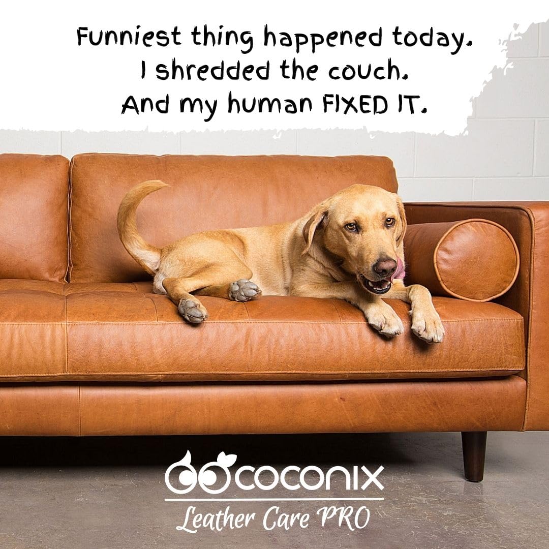 Coconix Leather & Vinyl Repair Kit | Fix Tears, Holes, Scratches, and Peeling on Leather and Vinyl Furniture, Car Seats, and Jackets | Easy Application with Customizable Colors