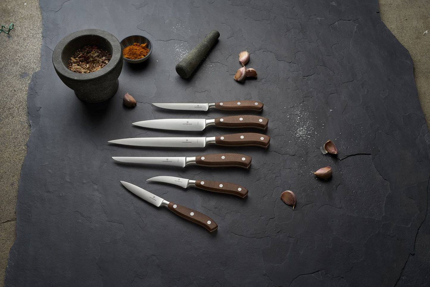 Victorinox Grand Maitre Chef's Knife - Sharp Kitchen Knife with Straight Edge - Ergonomic Cooking Knife - Premium Kitchen Essentials - Wood Handle, 8"