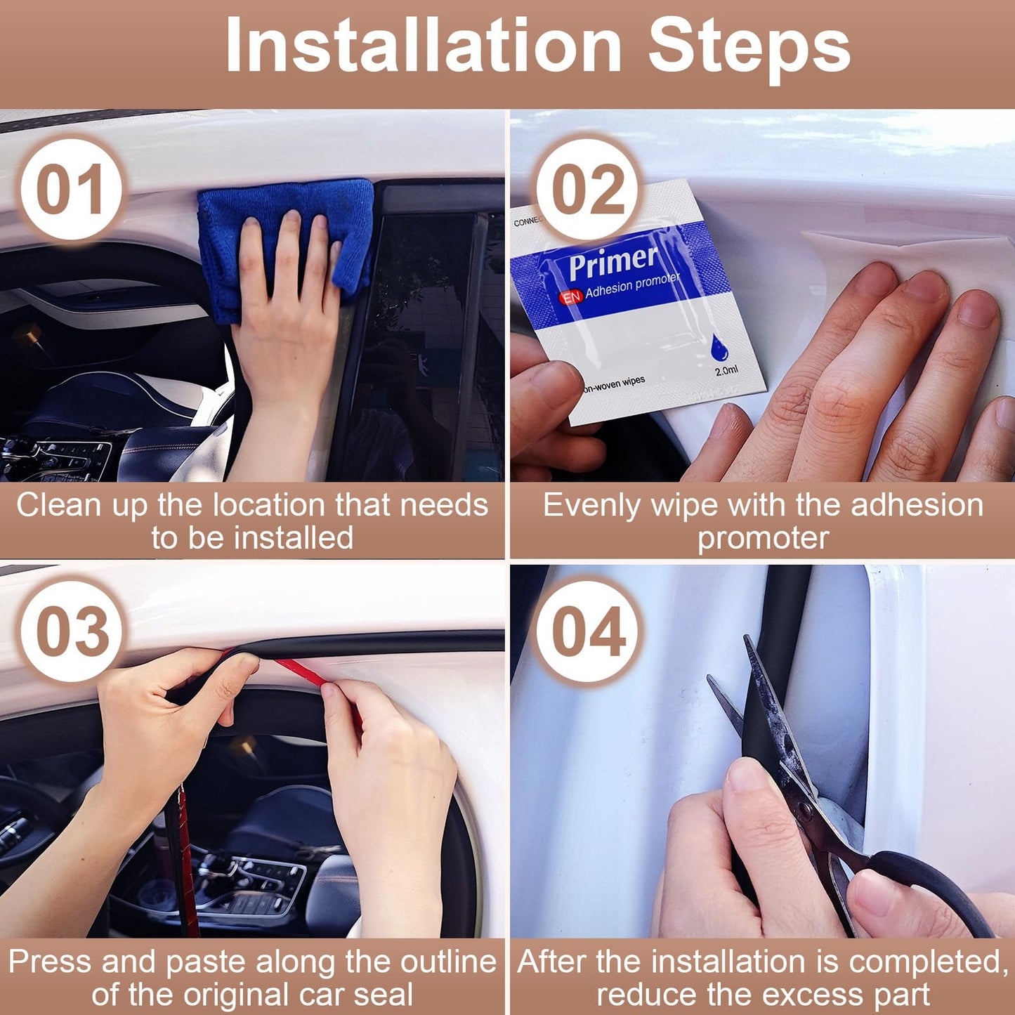 alophoty 20 Ft Rubber Weather Stripping Door Seal, D Shaped Automotive Weather Stripping, Car Door Seal Strip, Self Adhesive Soundproofing Weatherstripping for Doors Windows Car Truck Auto