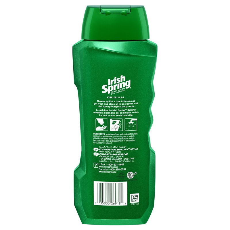 Irish Spring Body Wash, Original, 18 Fl Oz (Pack of 6)